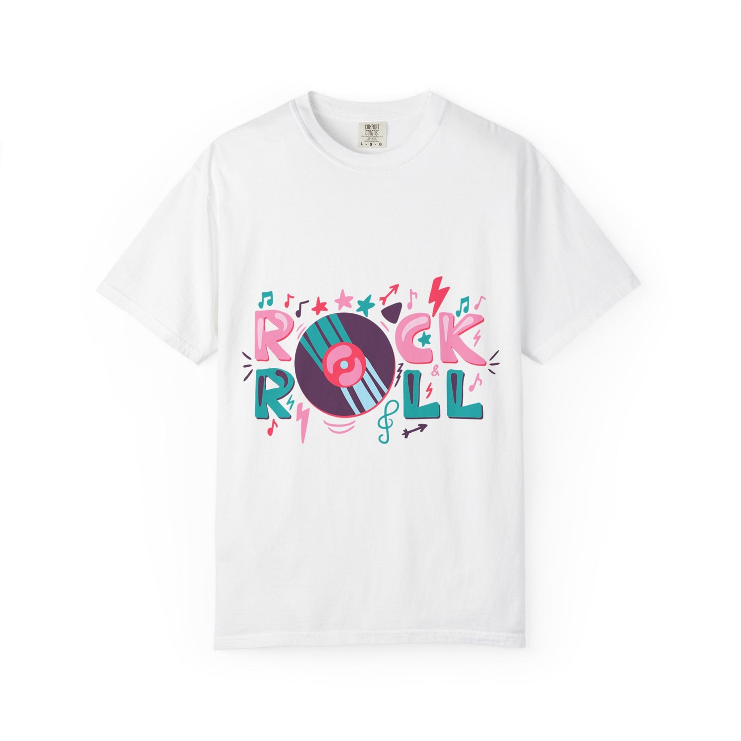 Rock & Roll Unisex Garment-Dyed T-shirt | Music Lover Gift, Festival Wear, Vintage Style Tee, Graphic T-shirt, Retro Music Apparel