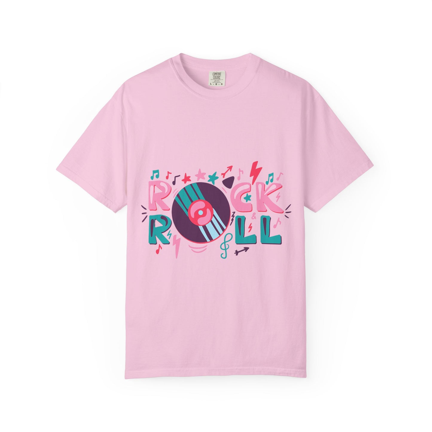 Rock & Roll Unisex Garment-Dyed T-shirt | Music Lover Gift, Festival Wear, Vintage Style Tee, Graphic T-shirt, Retro Music Apparel