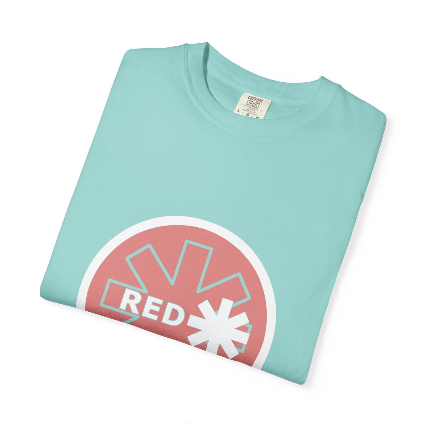 Unisex Garment-Dyed T-Shirt with Retro Red Snowflake Design, Casual Wear, Streetwear, Gift for Him/Her, Summer Essentials, Festival Fashion