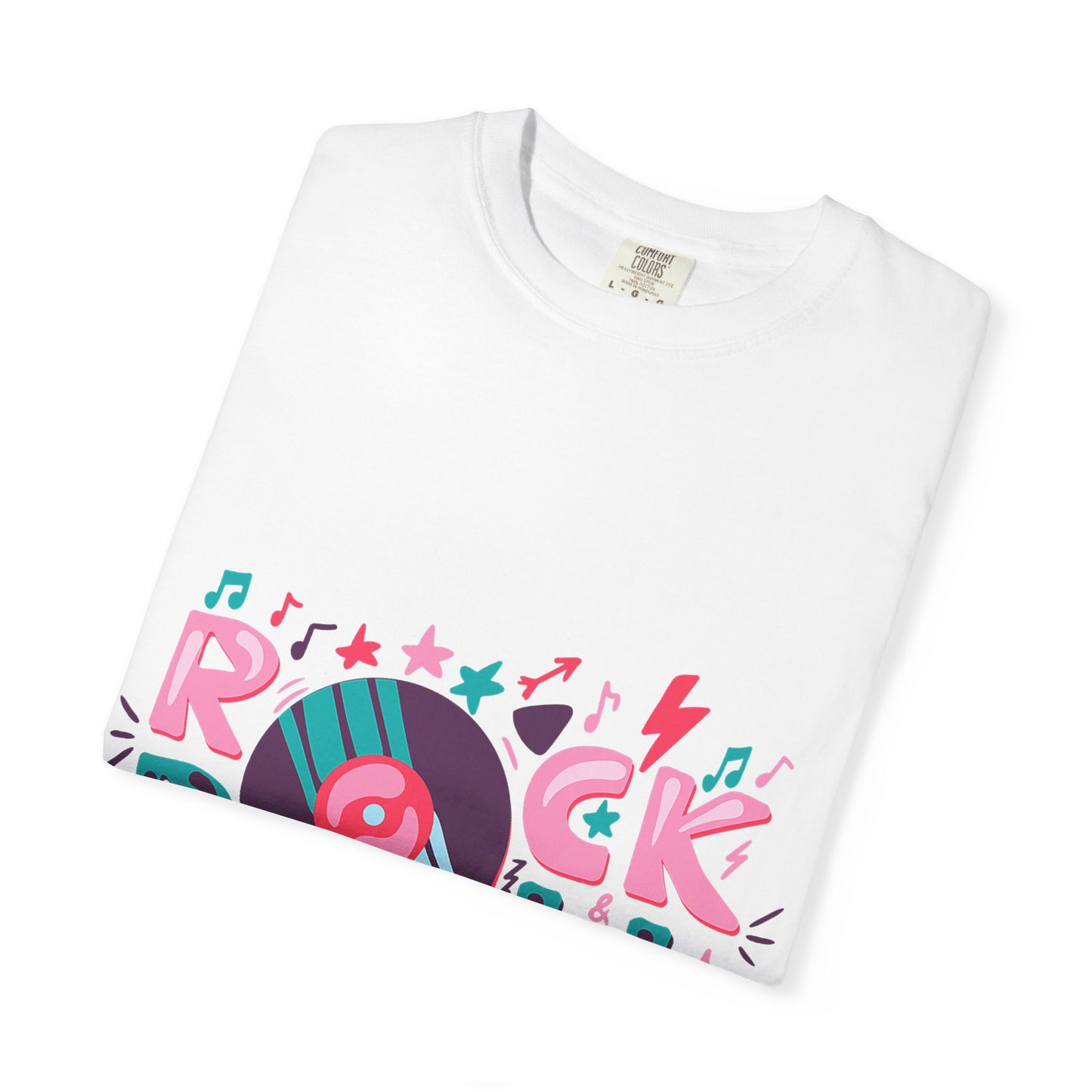 Rock & Roll Unisex Garment-Dyed T-shirt | Music Lover Gift, Festival Wear, Vintage Style Tee, Graphic T-shirt, Retro Music Apparel