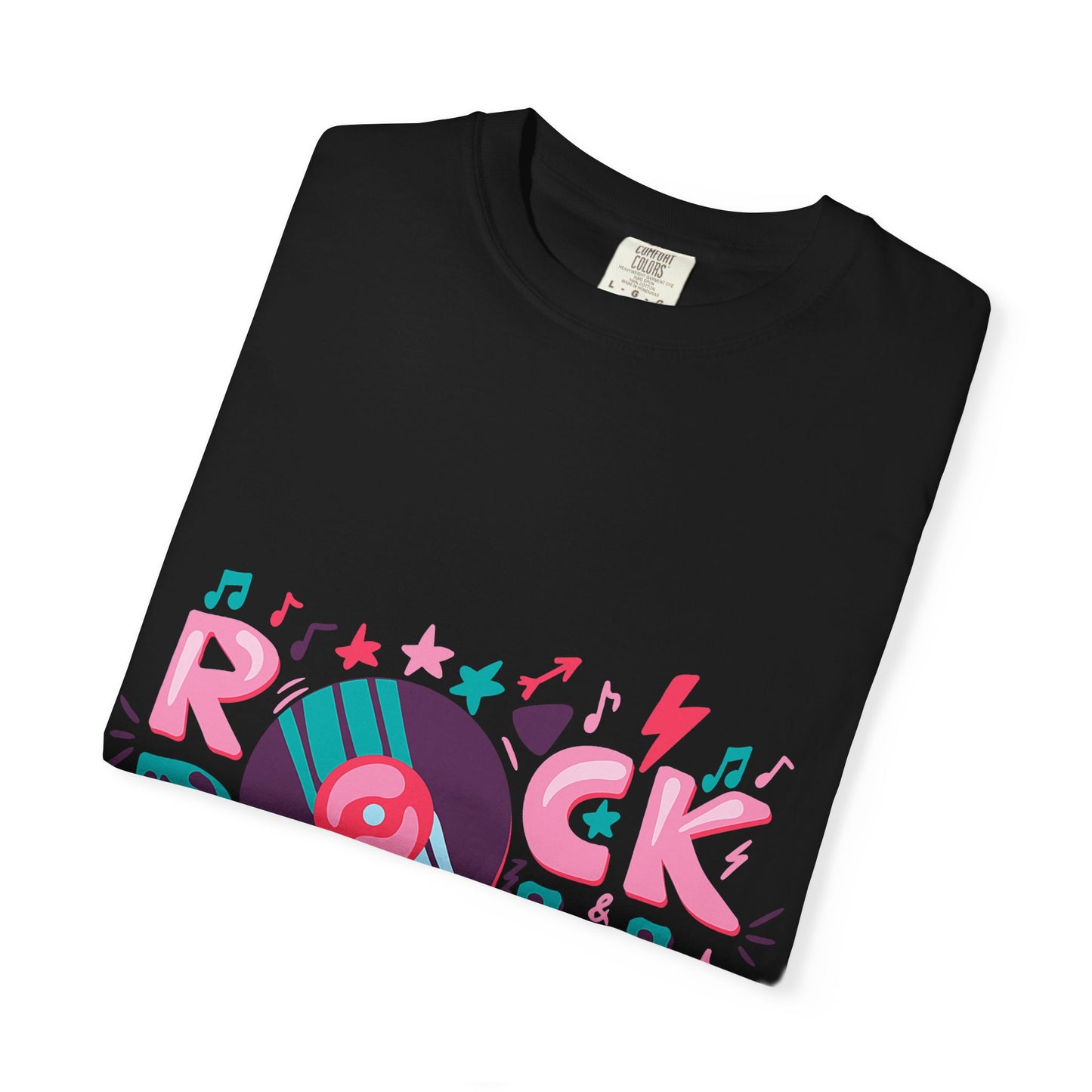 Rock & Roll Unisex Garment-Dyed T-shirt | Music Lover Gift, Festival Wear, Vintage Style Tee, Graphic T-shirt, Retro Music Apparel