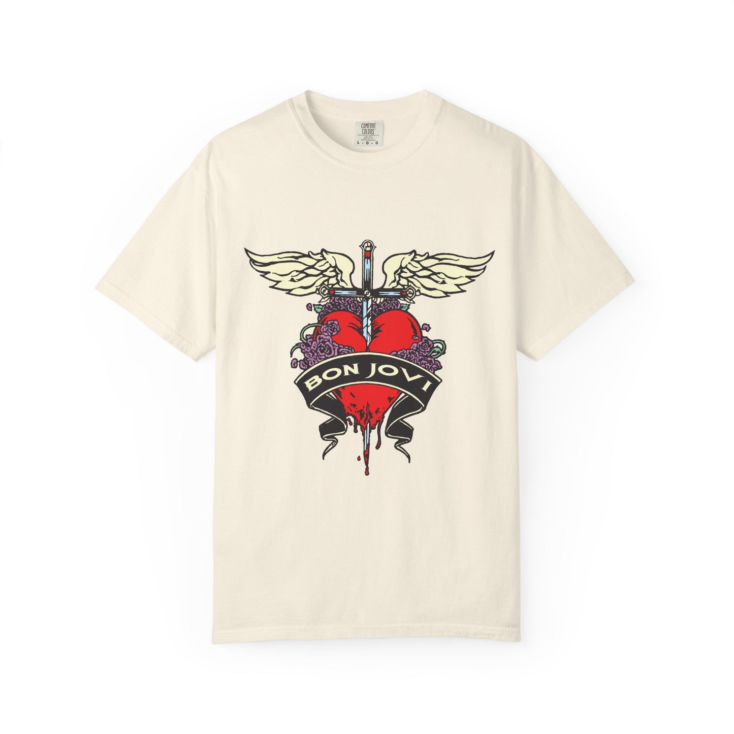 Rock-Inspired Unisex Garment-Dyed T-Shirt, Vintage Band Tee, Perfect for Concerts, Gift for Music Lovers, Casual Outing Wear