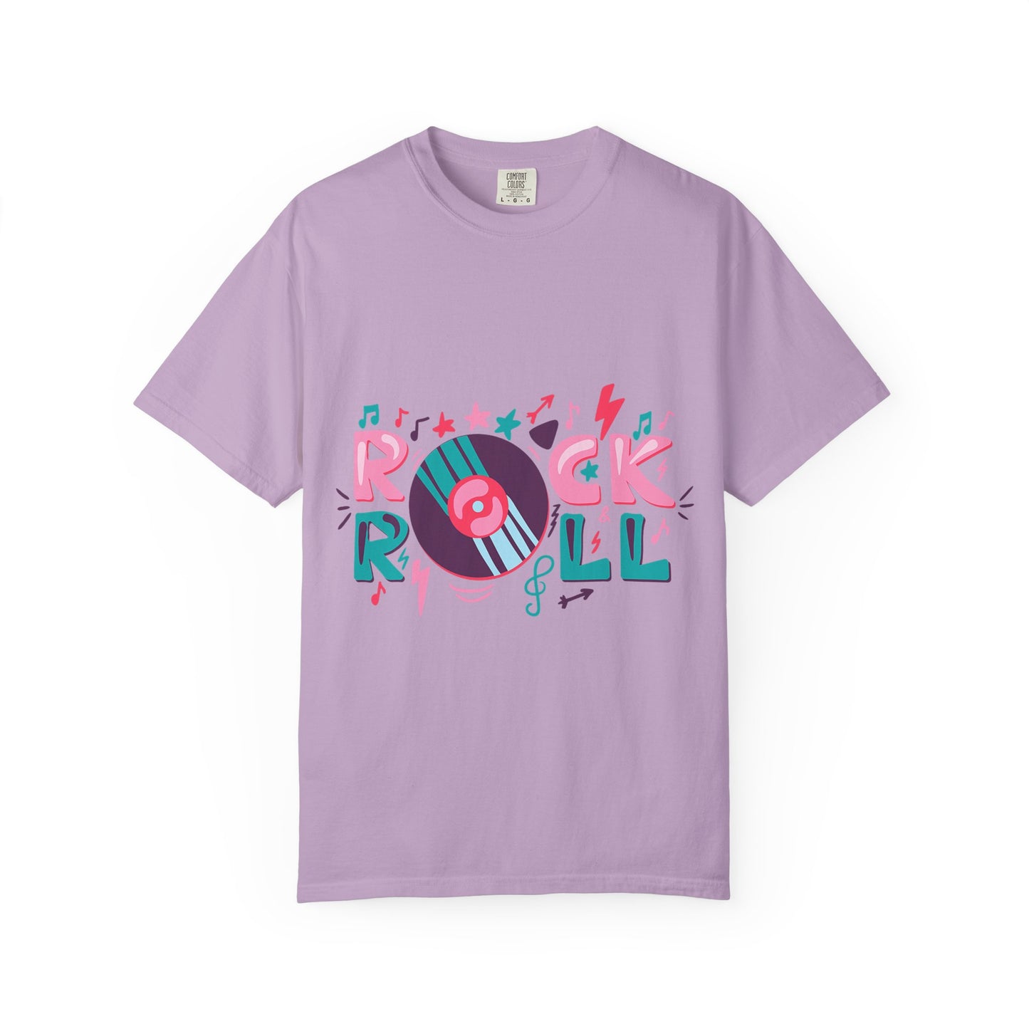 Rock & Roll Unisex Garment-Dyed T-shirt | Music Lover Gift, Festival Wear, Vintage Style Tee, Graphic T-shirt, Retro Music Apparel