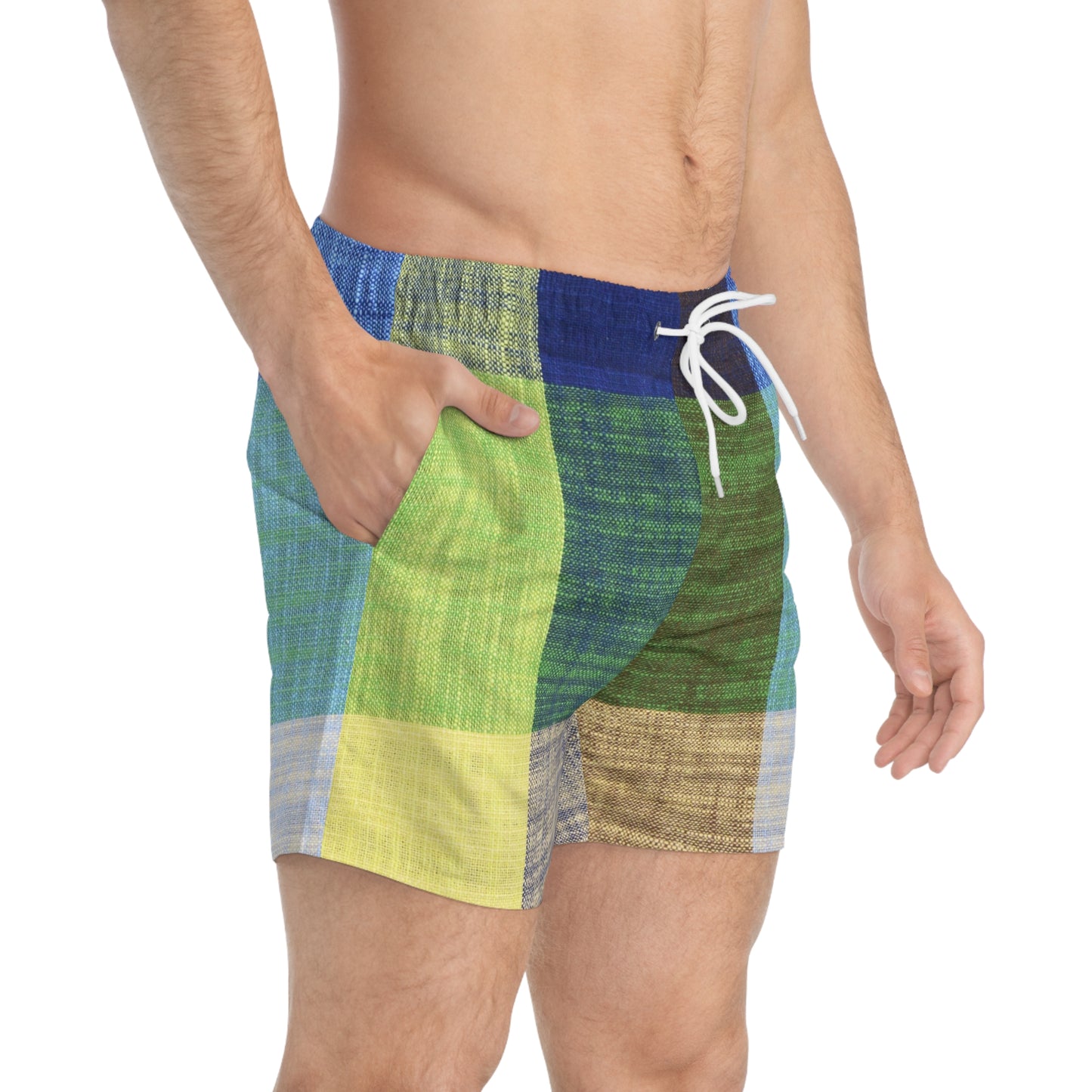 Vibrant Surf Swim Trunks, Beachwear for Summer, Pool Days, Gift for Him, Travel Essentials, Vacation Swim Shorts