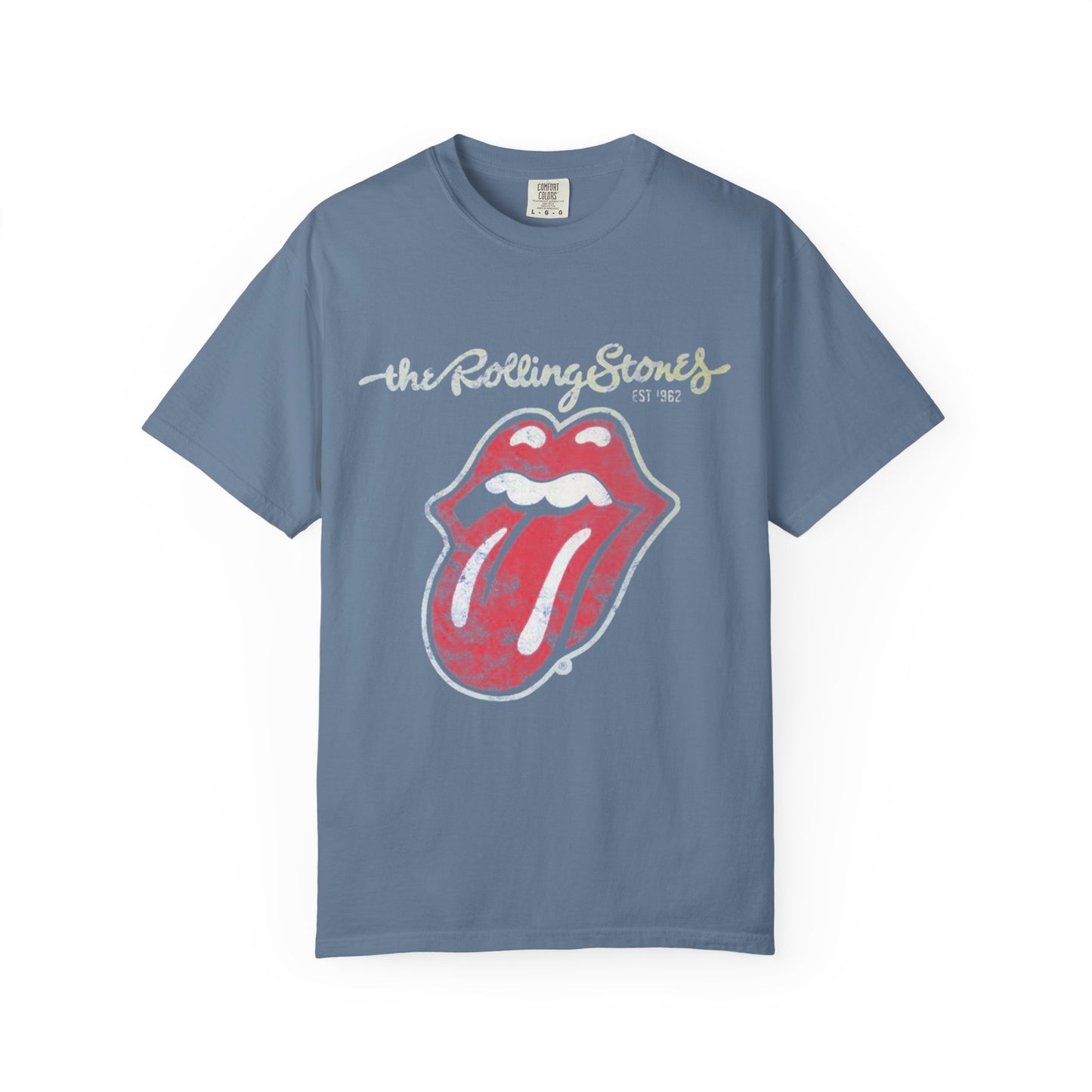 Vintage Rolling Stones Inspired T-Shirt, Rock Music Tee, Unisex Garment-Dyed Shirt, Cozy Casual Wear, Gift for Music Lovers, Concert Attire