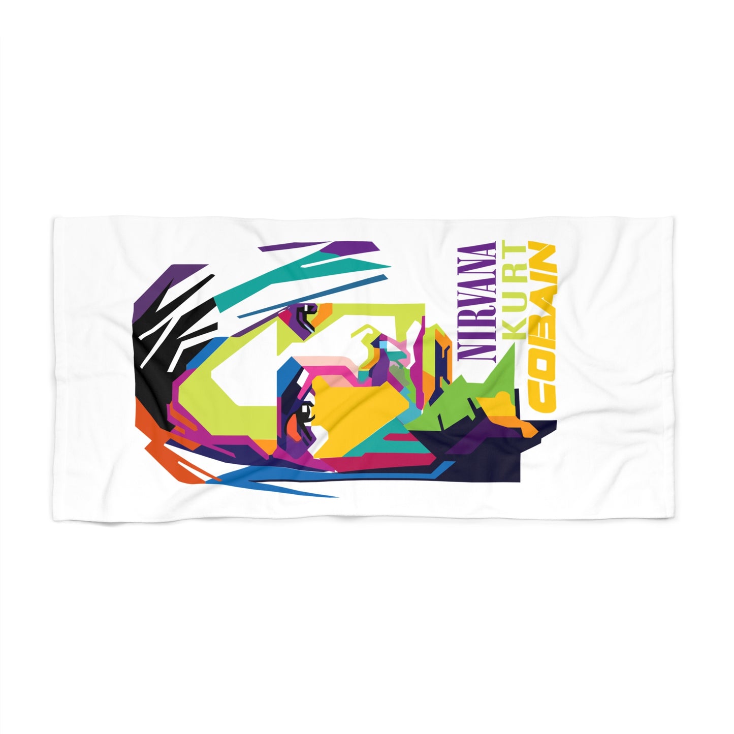 Vibrant Nirvana-Inspired Beach Towel | Colorful Summer Essential for Music Lovers, Gifts, Pools, Picnics, Festivals, Beach Days