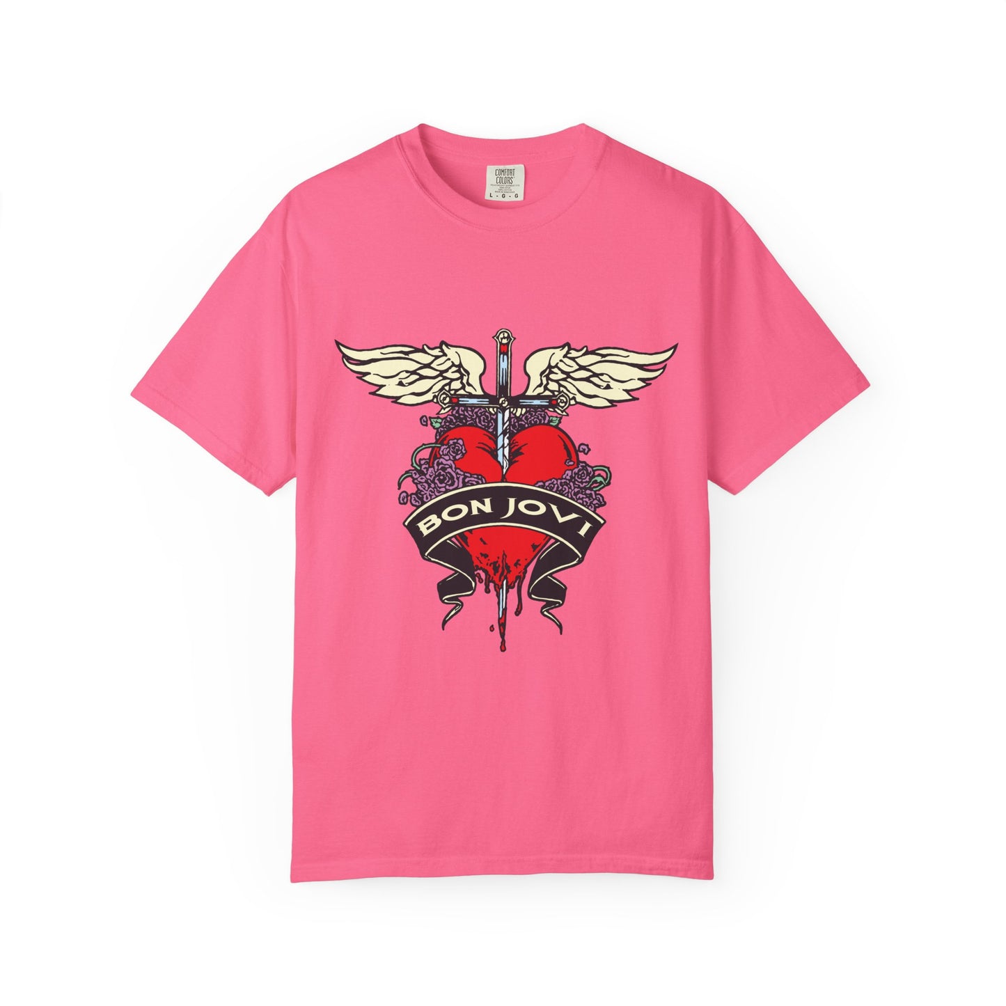 Rock-Inspired Unisex Garment-Dyed T-Shirt, Vintage Band Tee, Perfect for Concerts, Gift for Music Lovers, Casual Outing Wear
