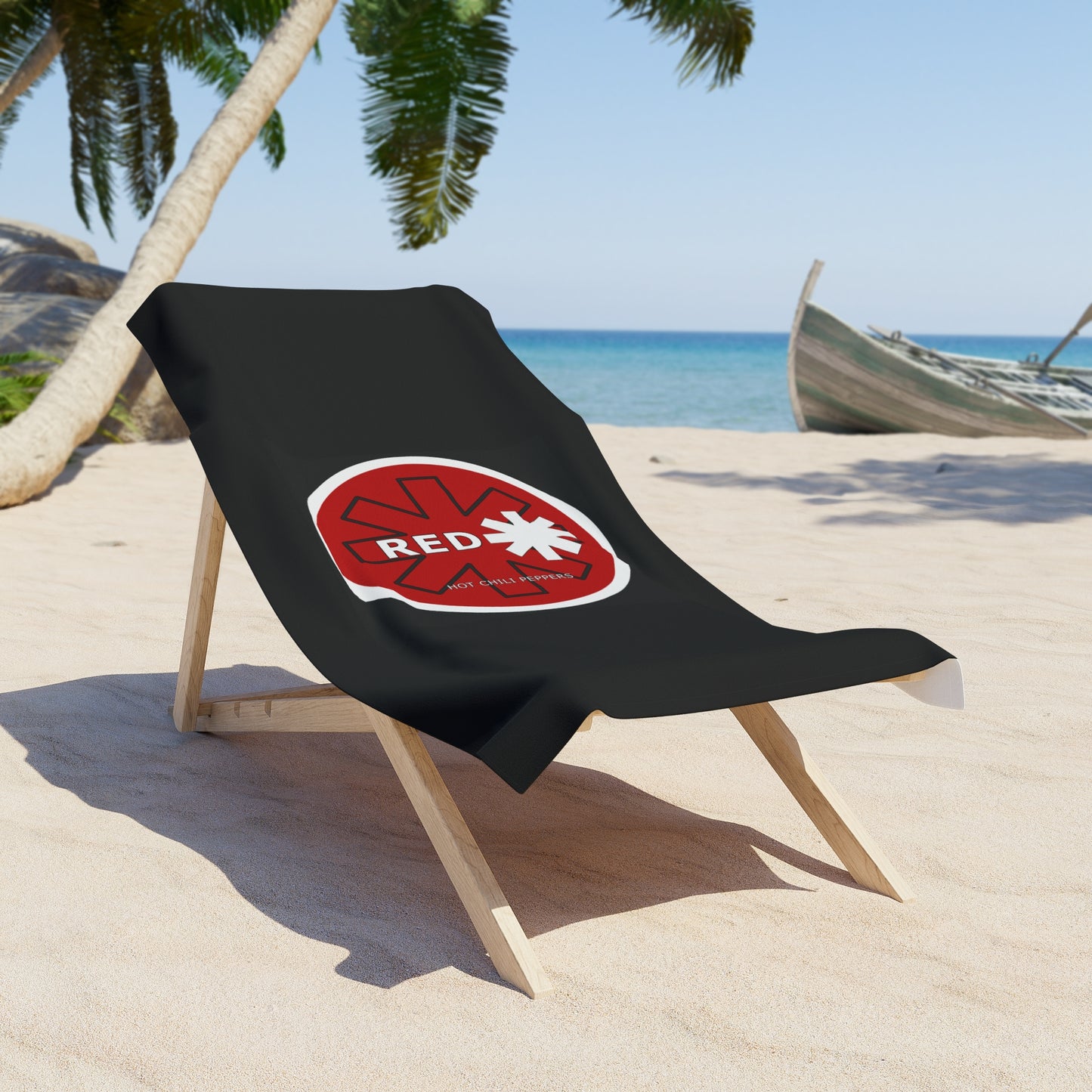 Cool Red Star Beach Towel, Sand-Free Towel, Perfect for Pool Days, Summer Travels, Beach Lovers, Gift for Holiday