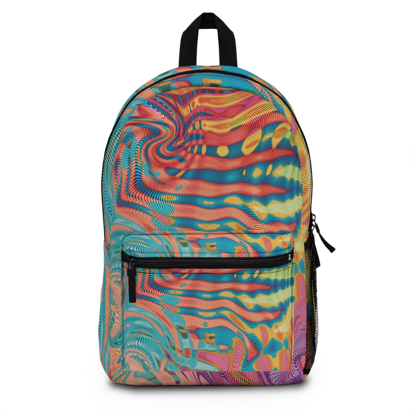 Vibrant Psychedelic Backpack | Boho Chic School Bag, Travel Accessories, Colorful Fashion, Unique Gift Ideas