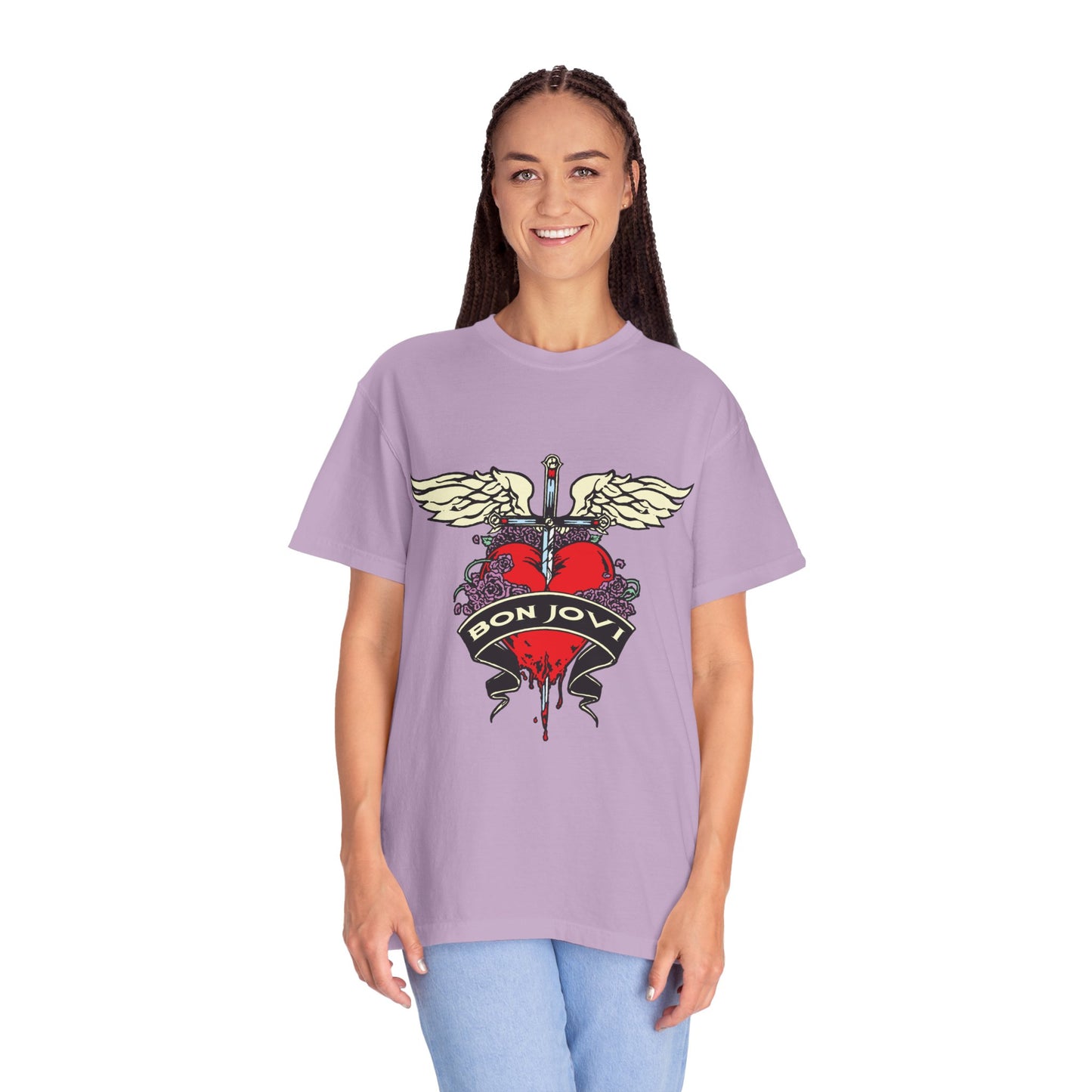 Rock-Inspired Unisex Garment-Dyed T-Shirt, Vintage Band Tee, Perfect for Concerts, Gift for Music Lovers, Casual Outing Wear