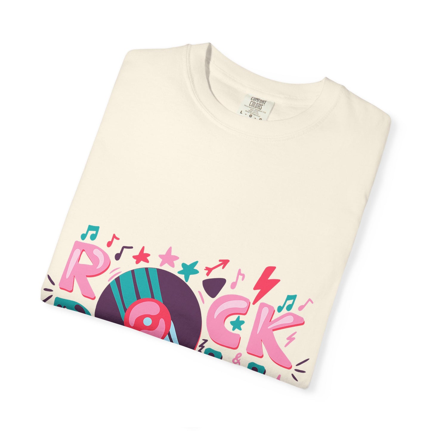 Rock & Roll Unisex Garment-Dyed T-shirt | Music Lover Gift, Festival Wear, Vintage Style Tee, Graphic T-shirt, Retro Music Apparel