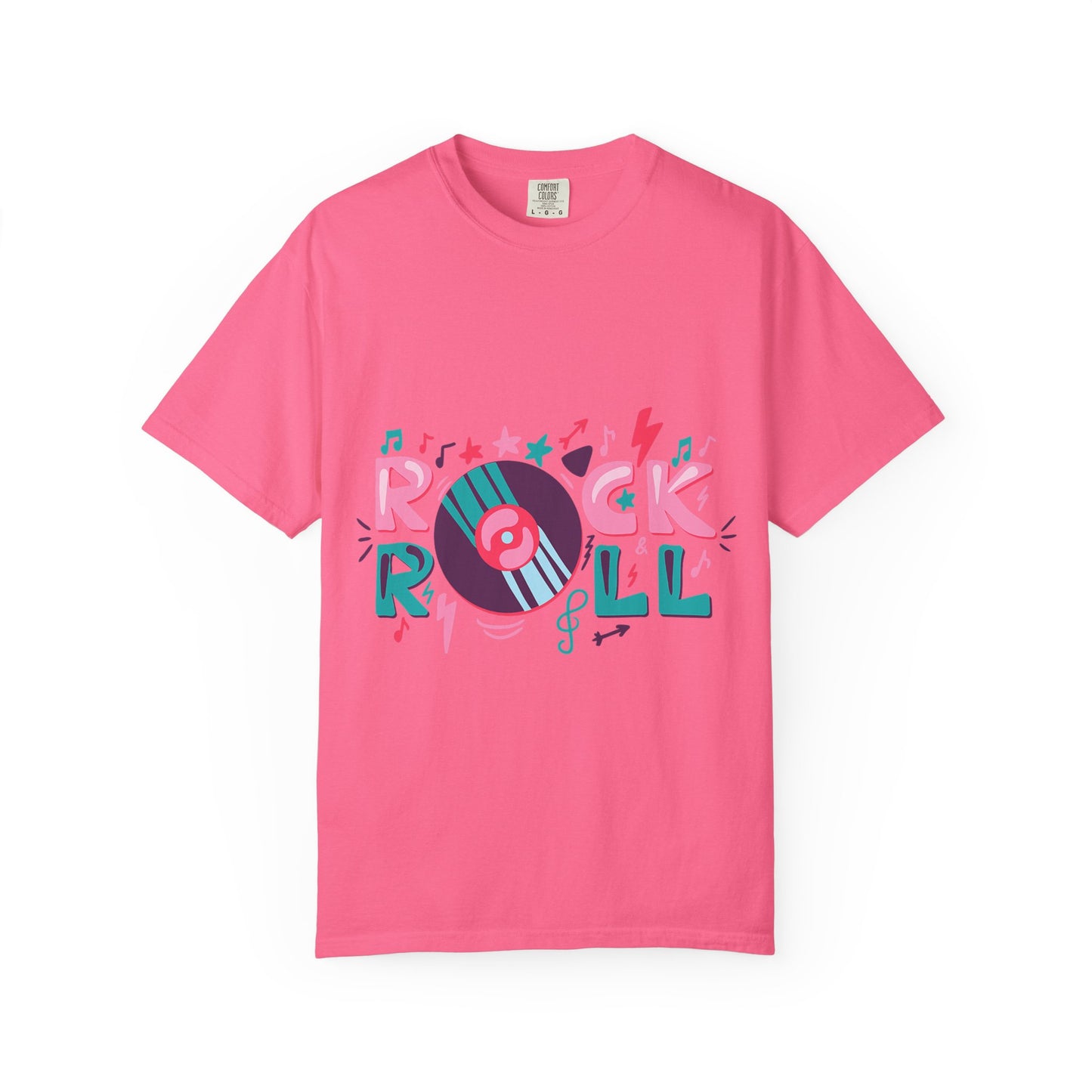 Rock & Roll Unisex Garment-Dyed T-shirt | Music Lover Gift, Festival Wear, Vintage Style Tee, Graphic T-shirt, Retro Music Apparel