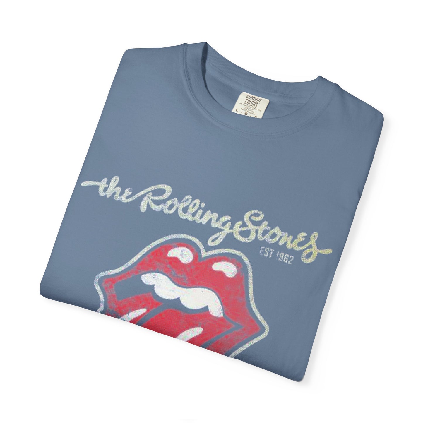 Vintage Rolling Stones Inspired T-Shirt, Rock Music Tee, Unisex Garment-Dyed Shirt, Cozy Casual Wear, Gift for Music Lovers, Concert Attire