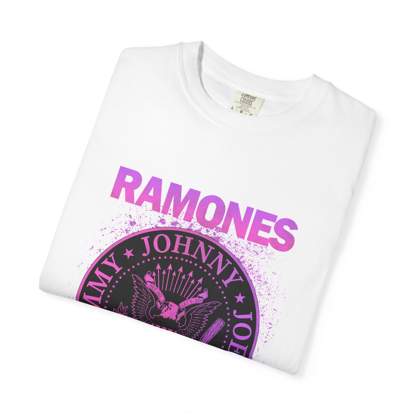Vintage Ramones Inspired Unisex Garment-Dyed T-shirt, Rock Band Tee, Music Lover Gift, Casual Wear, Concert Shirt, Grunge Style