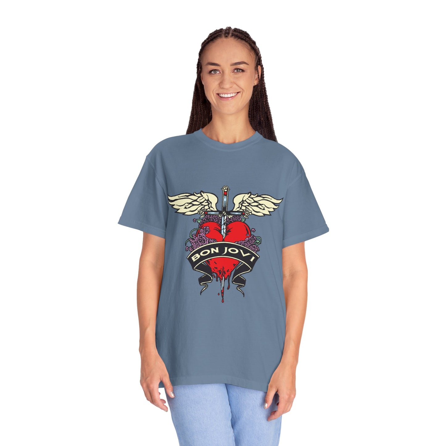 Rock-Inspired Unisex Garment-Dyed T-Shirt, Vintage Band Tee, Perfect for Concerts, Gift for Music Lovers, Casual Outing Wear