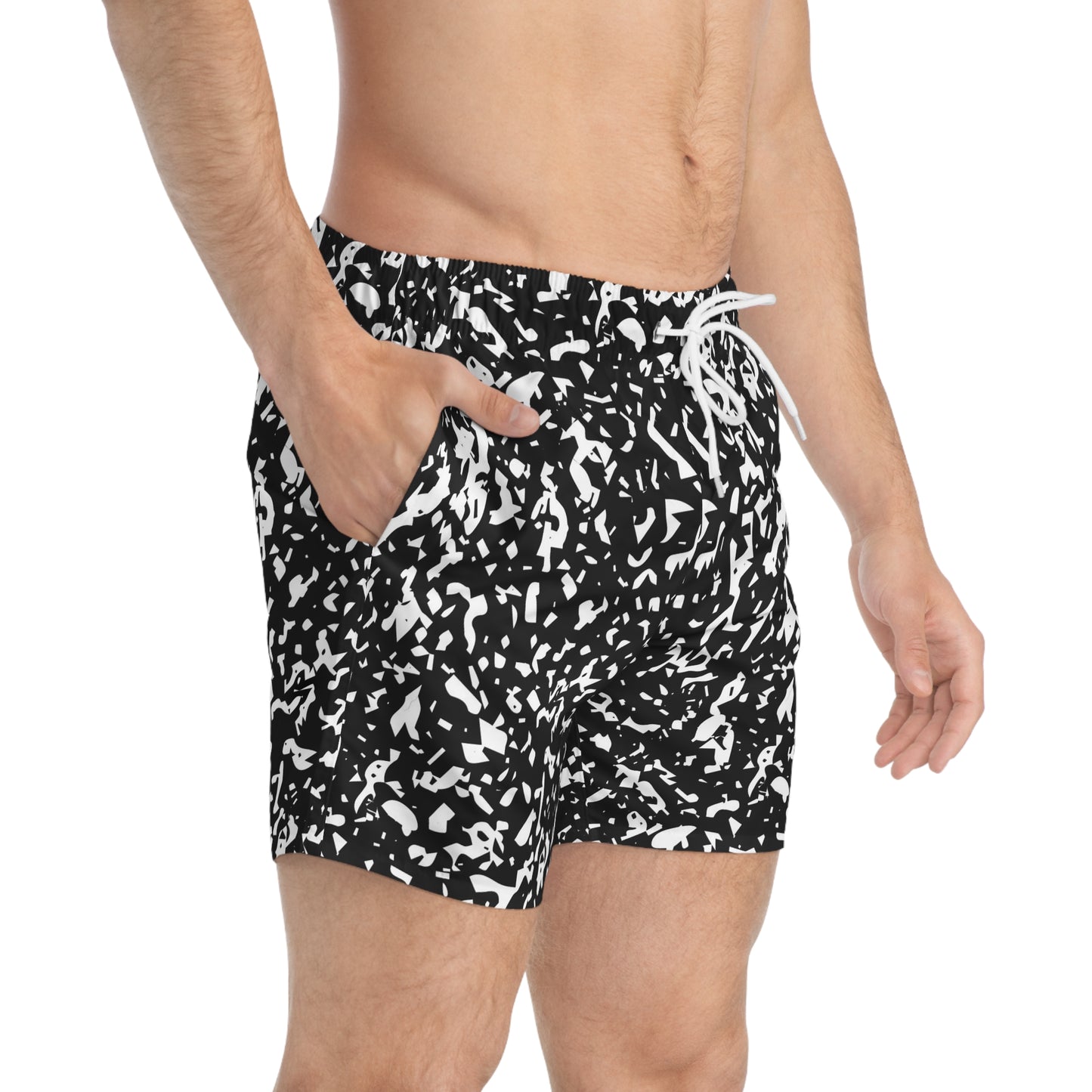 Swim Trunks with Abstract Design | Beachwear, Summer Essentials, Vacation Attire, Pool Party Must-Have, AOP Swim Shorts