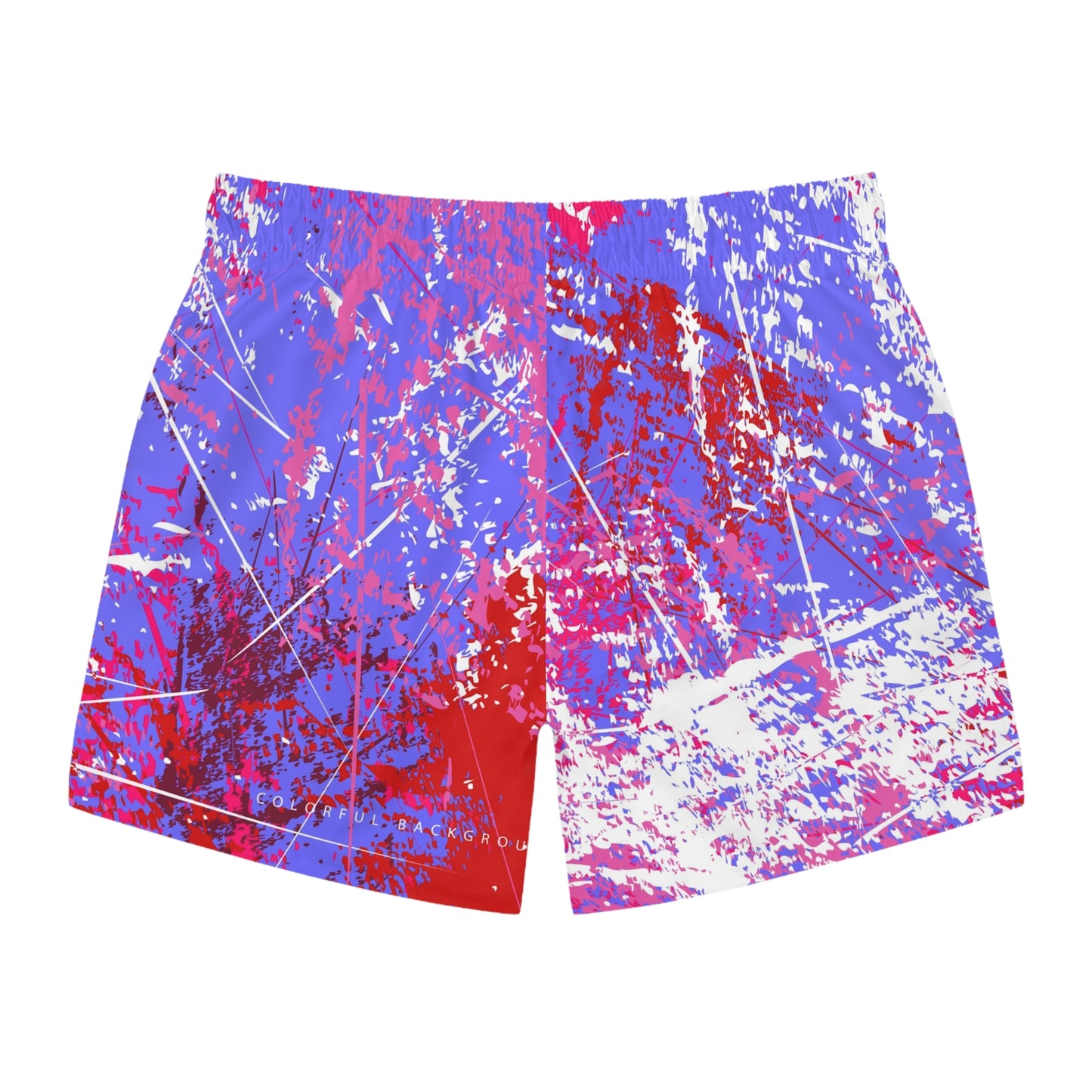 Vibrant Abstract Swim Trunks, Bold Beachwear for Summer Fun, Stylish Poolside Shorts, Unique Vacation Gear, Perfect Gift for Water Lovers