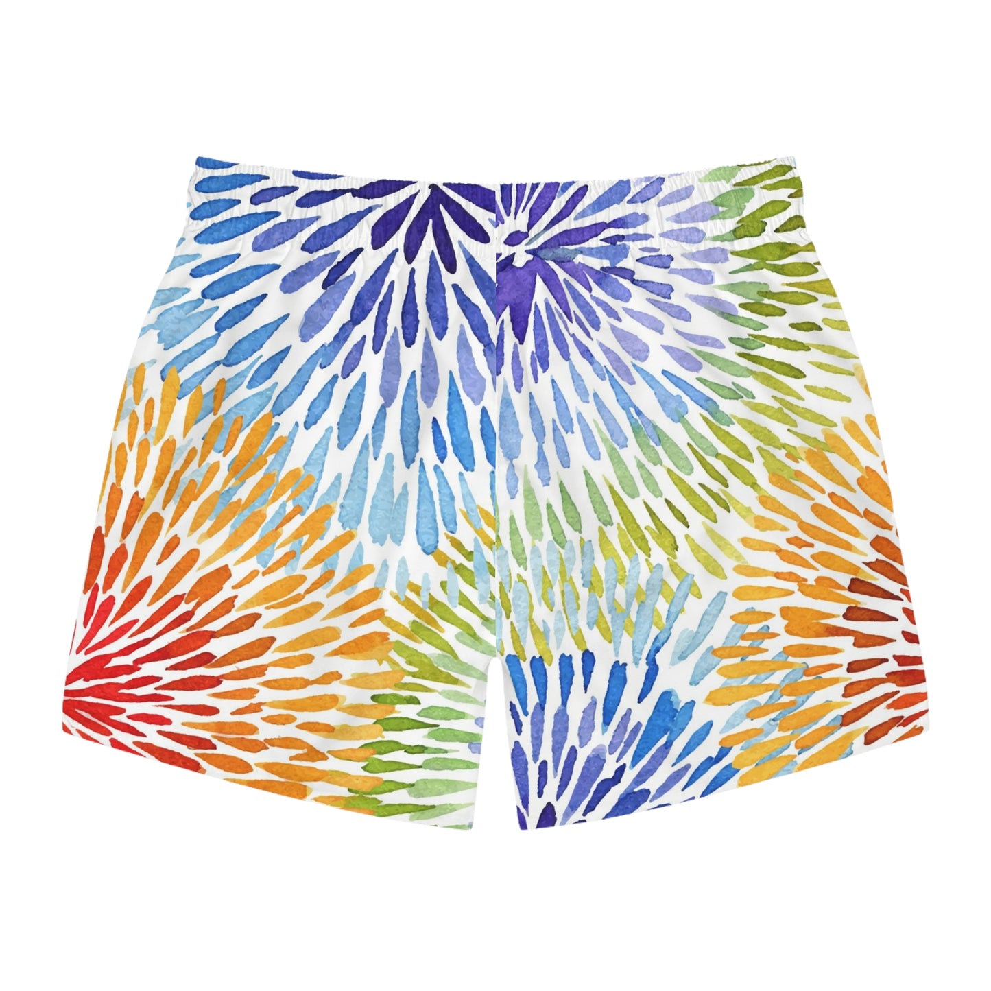 Vibrant Tie-Dye Swim Trunks Colorful Beach Shorts