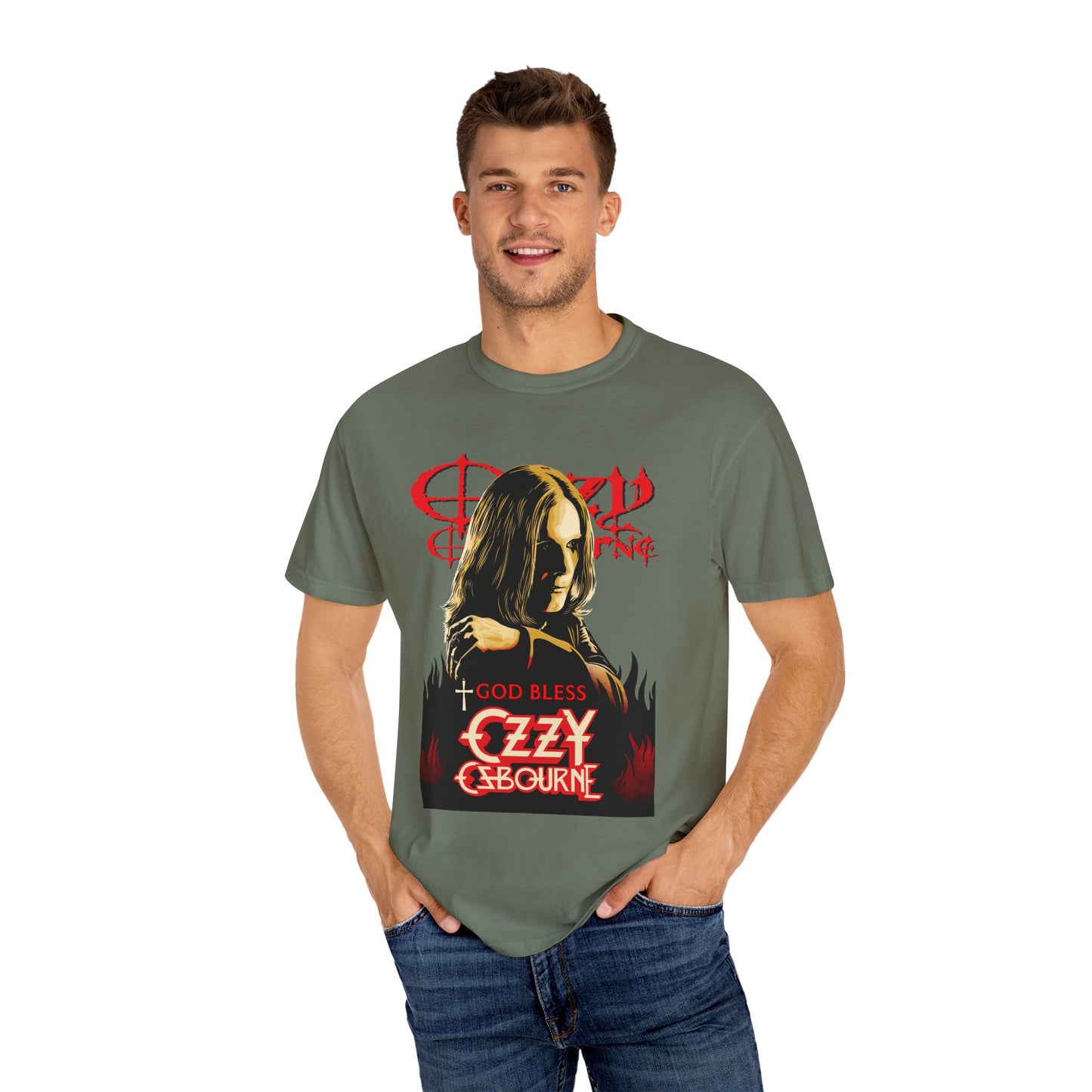 Unisex Garment-Dyed T-shirt featuring God Bless Ozzy Osbourne, Vintage Rock Tee, Music Lover Gift, Comfortable Casual Wear, Perfect [...]