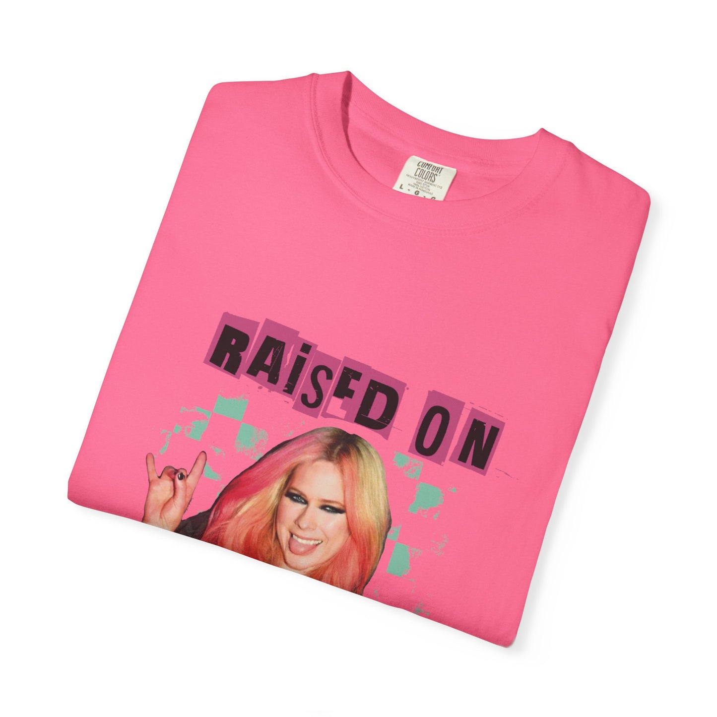 Unisex Retro Music Tee - Raised on Avril Lavigne, Vintage Band Shirt, Gift for Music Lovers, Festival Wear, Cool Graphic T-shirt