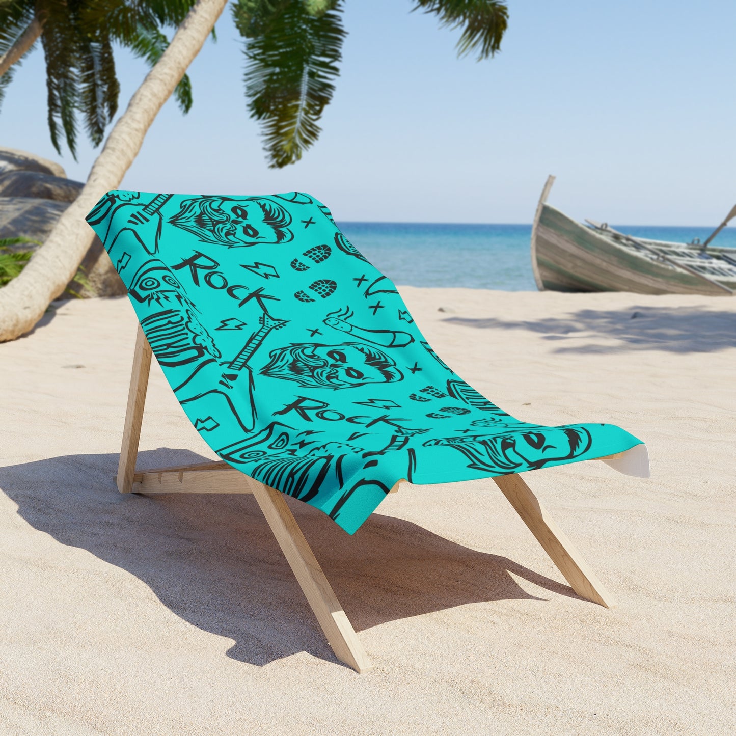 Rock 'n' Roll Beach Towel