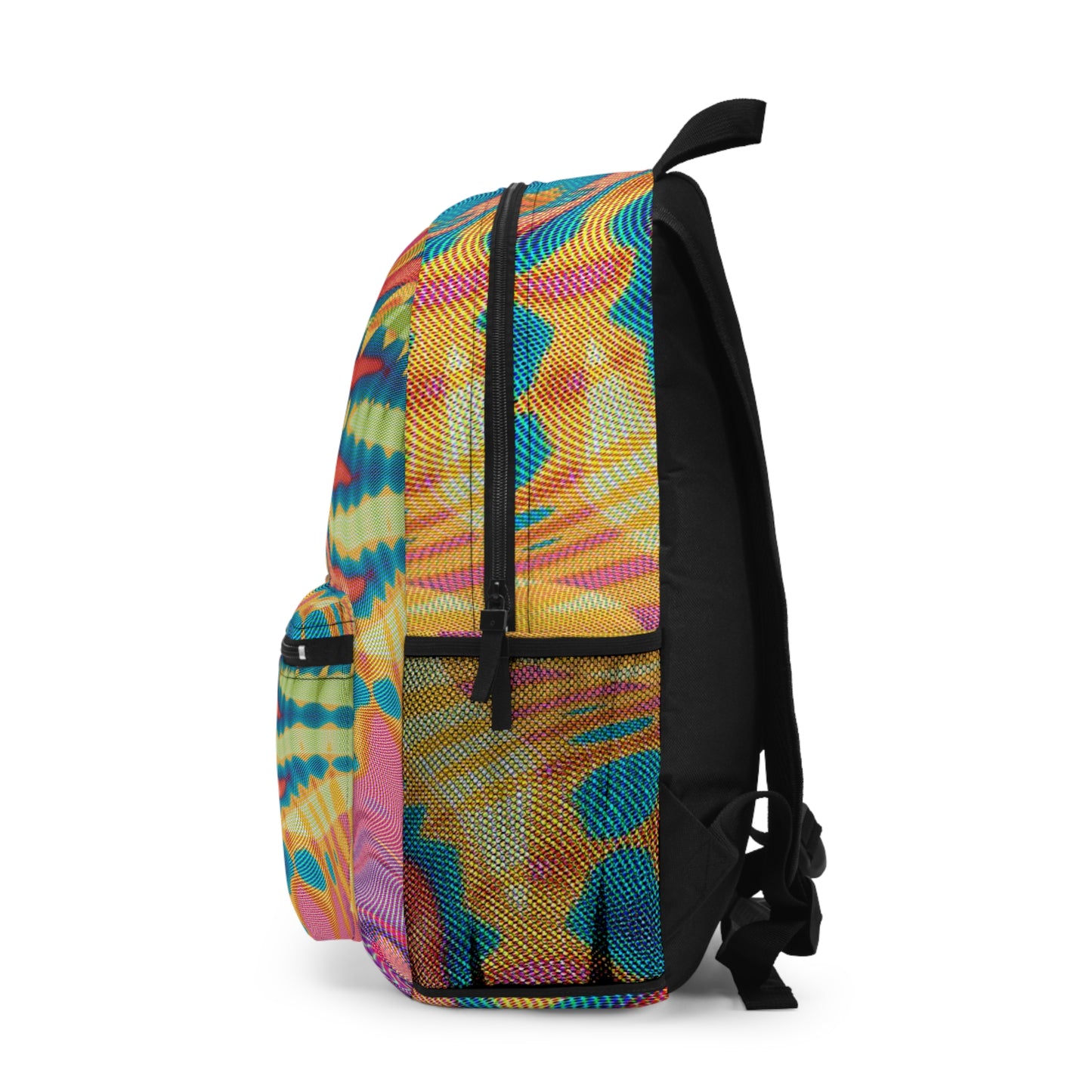 Vibrant Psychedelic Backpack | Boho Chic School Bag, Travel Accessories, Colorful Fashion, Unique Gift Ideas