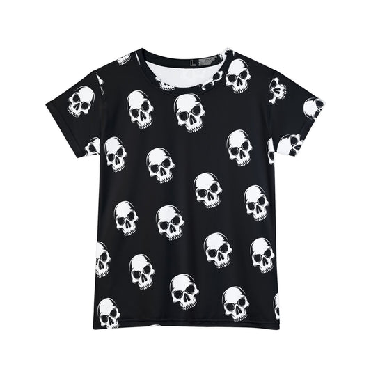 Gothic Skull Print Tee