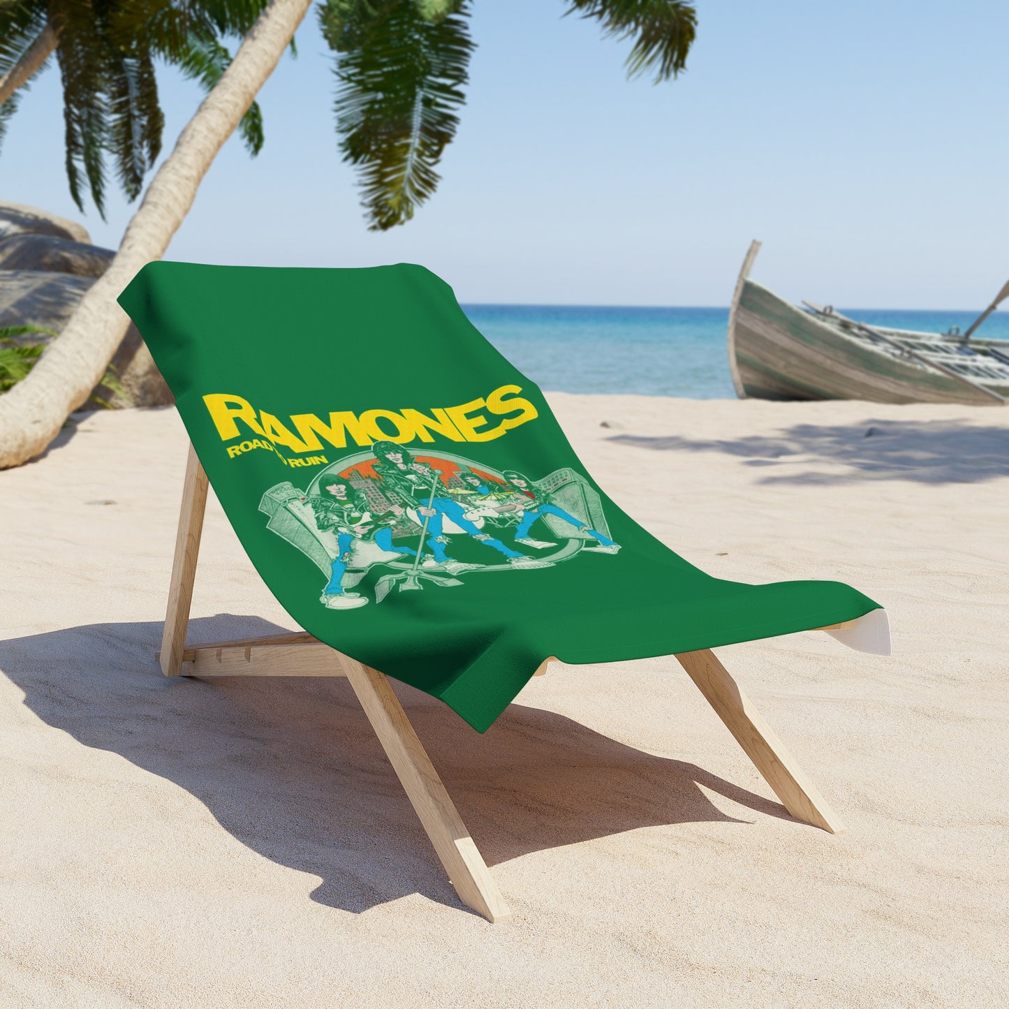 Retro Ramones Beach Towel