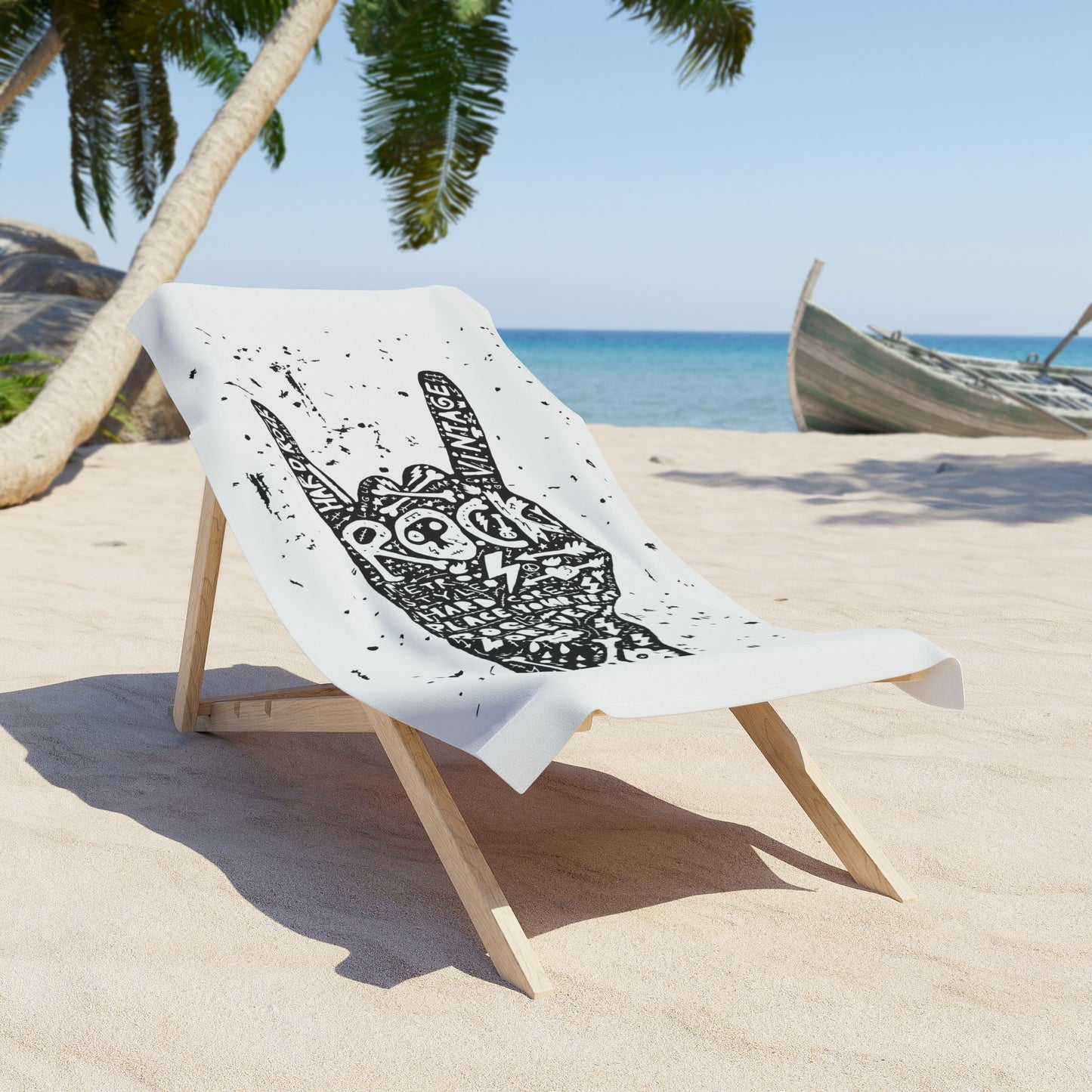 Rock On Beach Towel - Rock Music Lover's Towel, Summer Pool Accessory, Concert Gift, Vacation Essential, Cool Beach Gear
