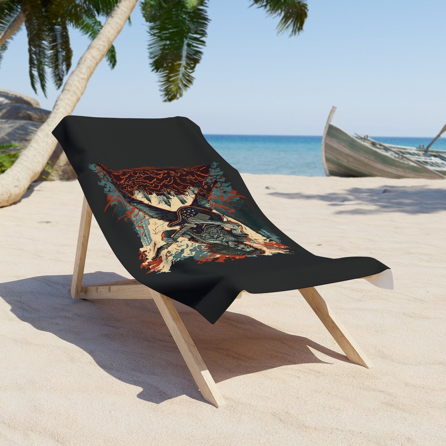 Rock and Roll Beach Towel