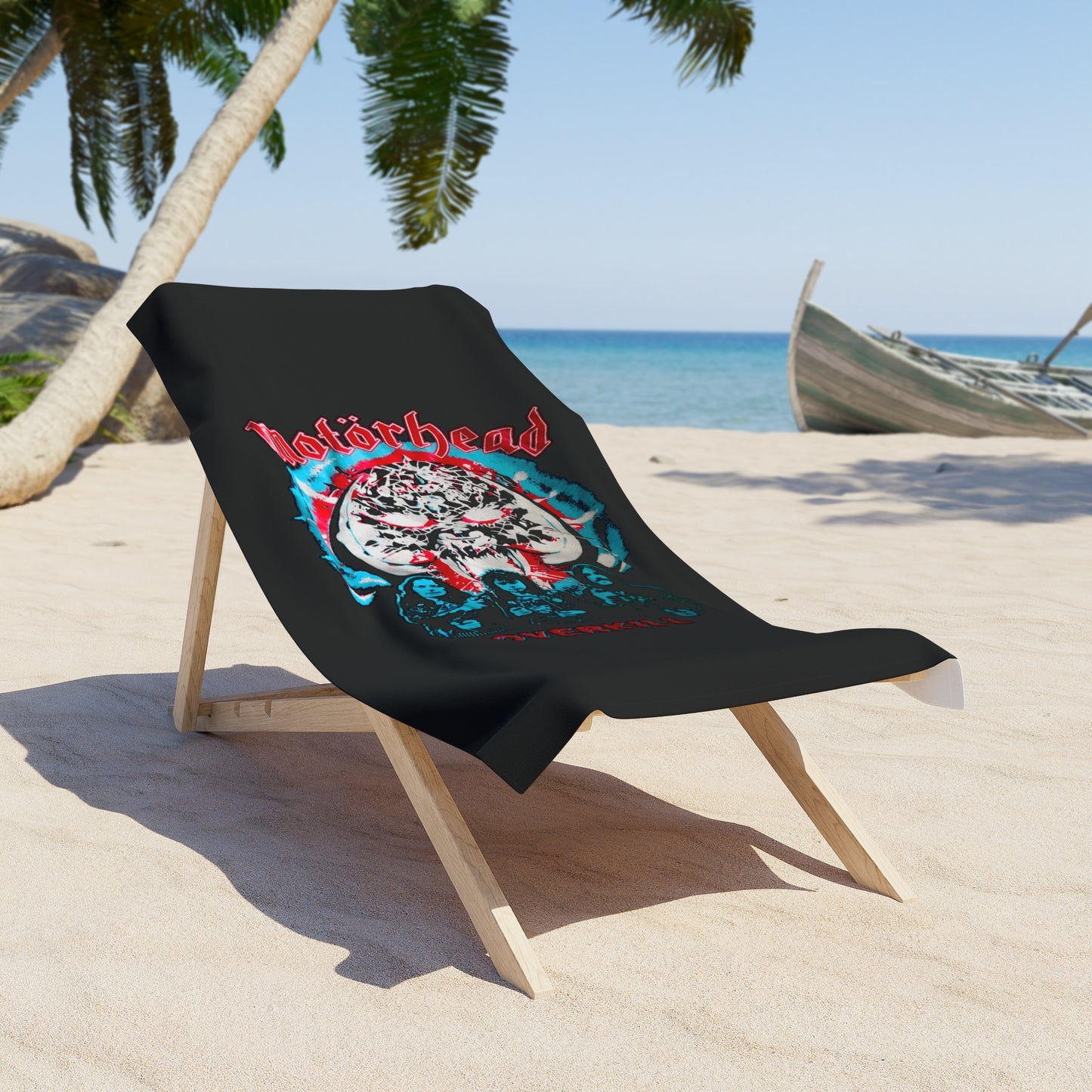 Motorhead Beach Towel - Skull Design for Music Lovers, Pool Days, Festival Fun, Summer Vibes, Gift for Metal Fans