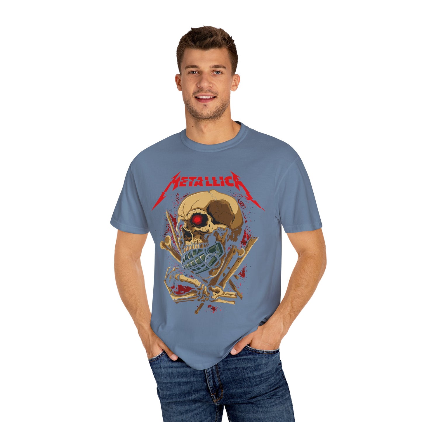 Metallica Skull Graphic T-Shirt, Vintage Rock Tee, Music Lover Gift, Unisex Shirt, Concert Apparel, Gift for Him/Her