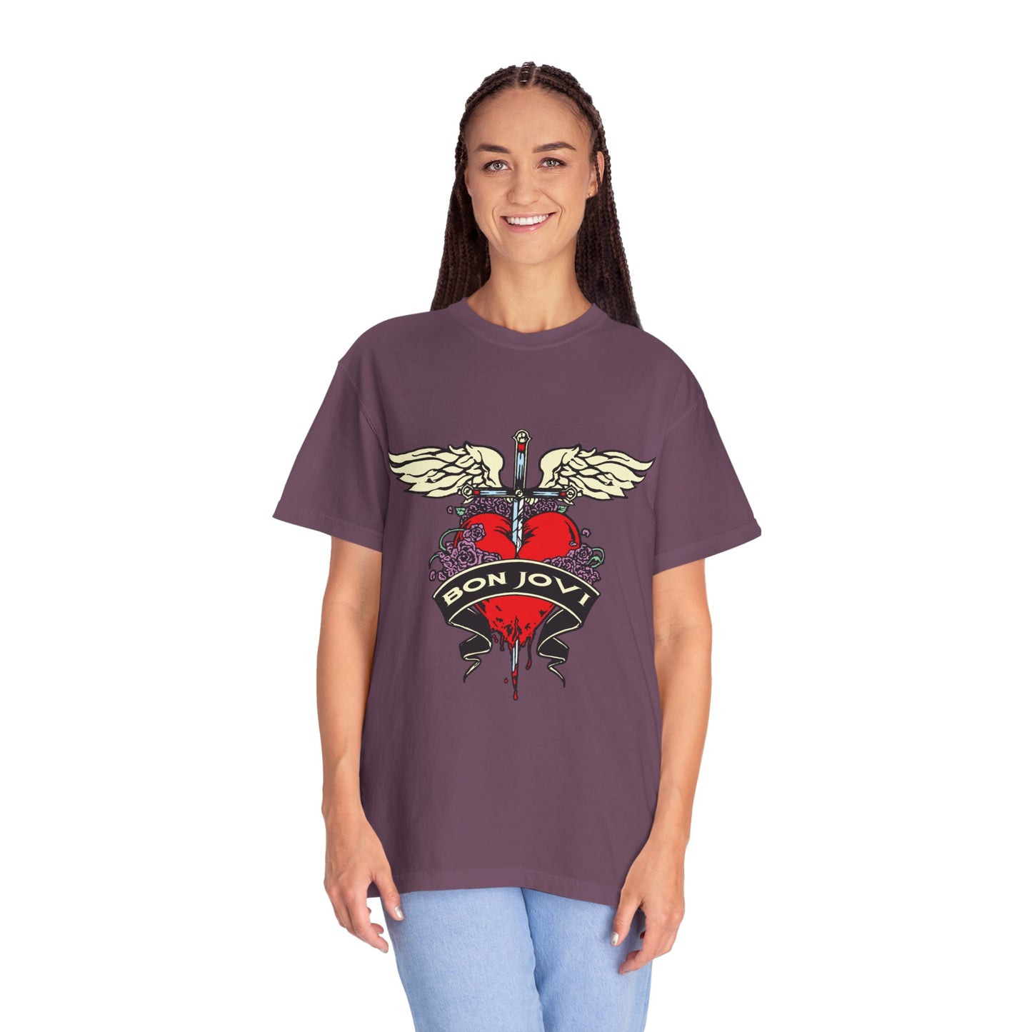 Rock-Inspired Unisex Garment-Dyed T-Shirt, Vintage Band Tee, Perfect for Concerts, Gift for Music Lovers, Casual Outing Wear