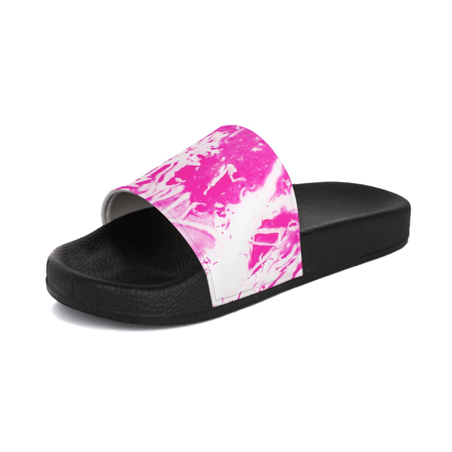 Trendy Women's Slide Sandals with Pink Marble Design, Stylish Pool Slides, Comfortable Beach Footwear, Summer Essentials, Gift for Her