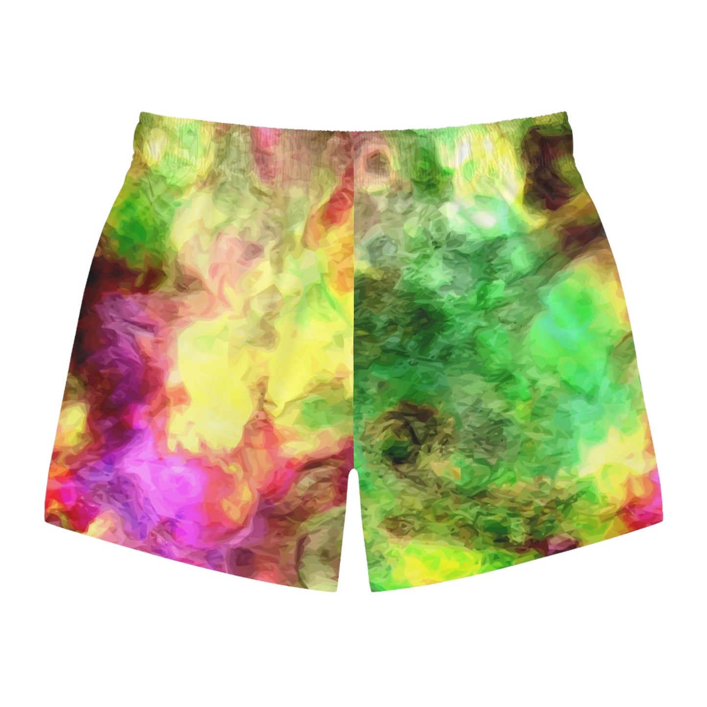 Vibrant Abstract Swim Trunks Colorful Beachwear