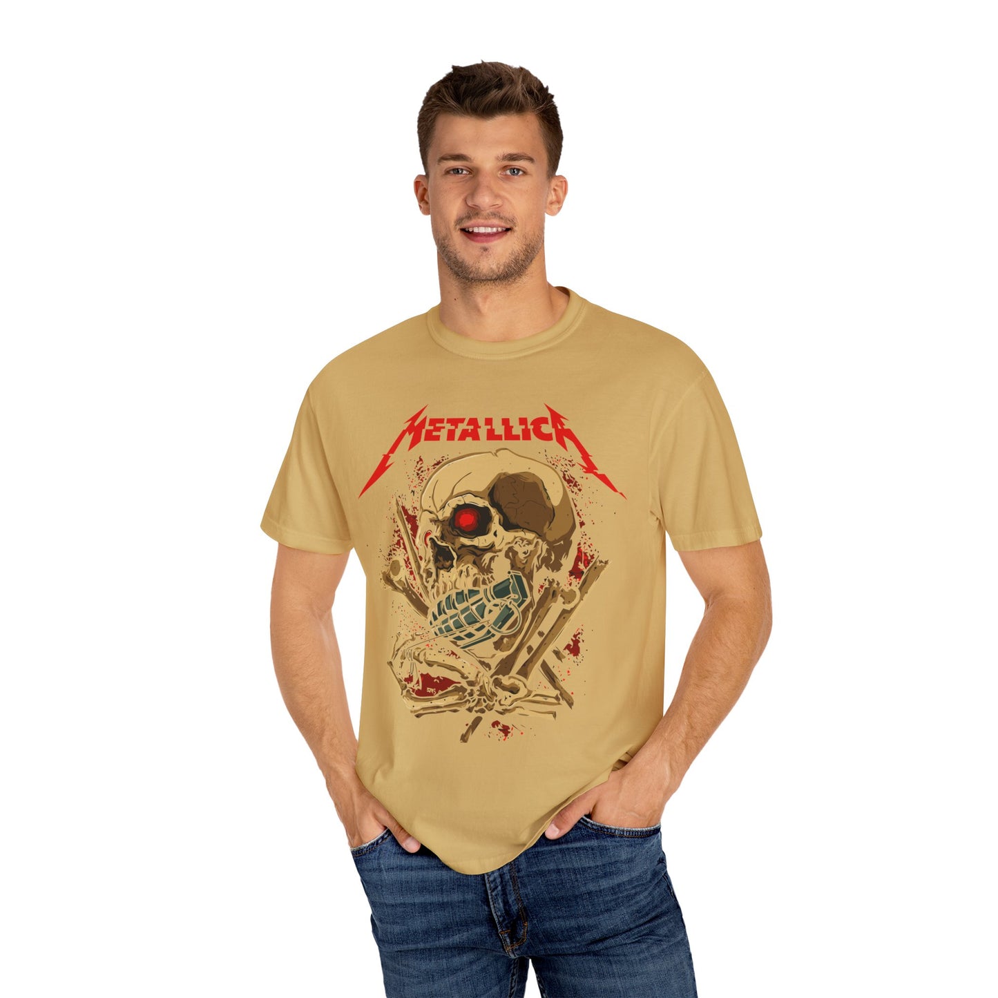 Metallica Skull Graphic T-Shirt, Vintage Rock Tee, Music Lover Gift, Unisex Shirt, Concert Apparel, Gift for Him/Her