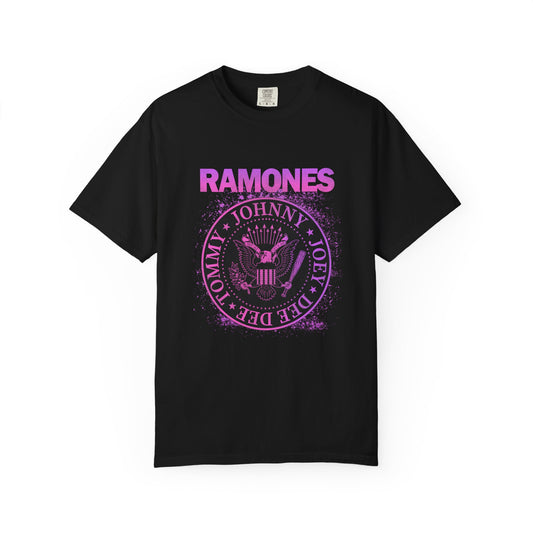 Vintage Ramones Inspired Unisex Garment-Dyed T-shirt, Rock Band Tee, Music Lover Gift, Casual Wear, Concert Shirt, Grunge Style