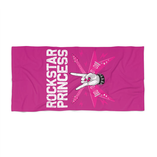 Rockstar Princess Beach Towel