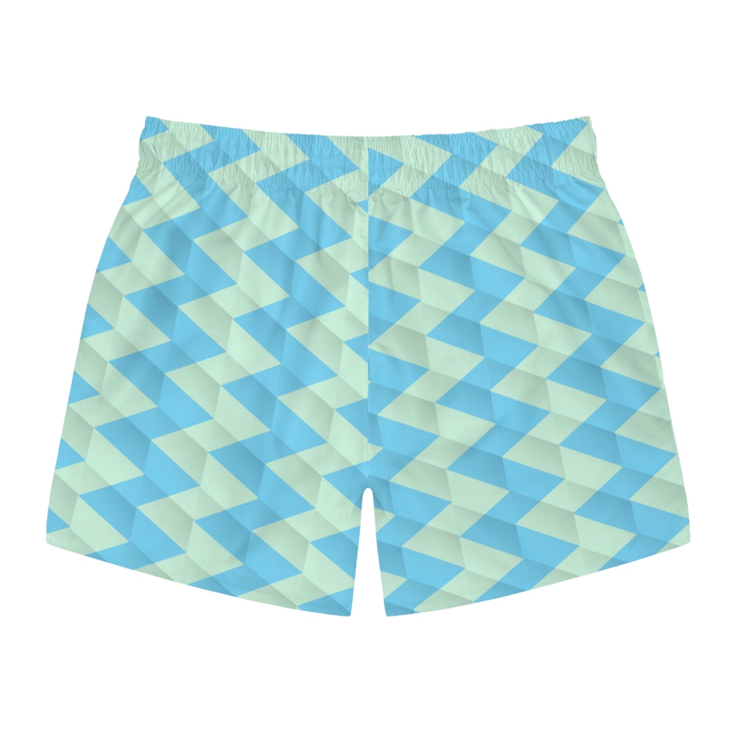Stylish Geometric Swim Trunks for Summer Fun, Beach Wear, Pool Party Essentials, Vacation Swimwear, Men's Swim Shorts