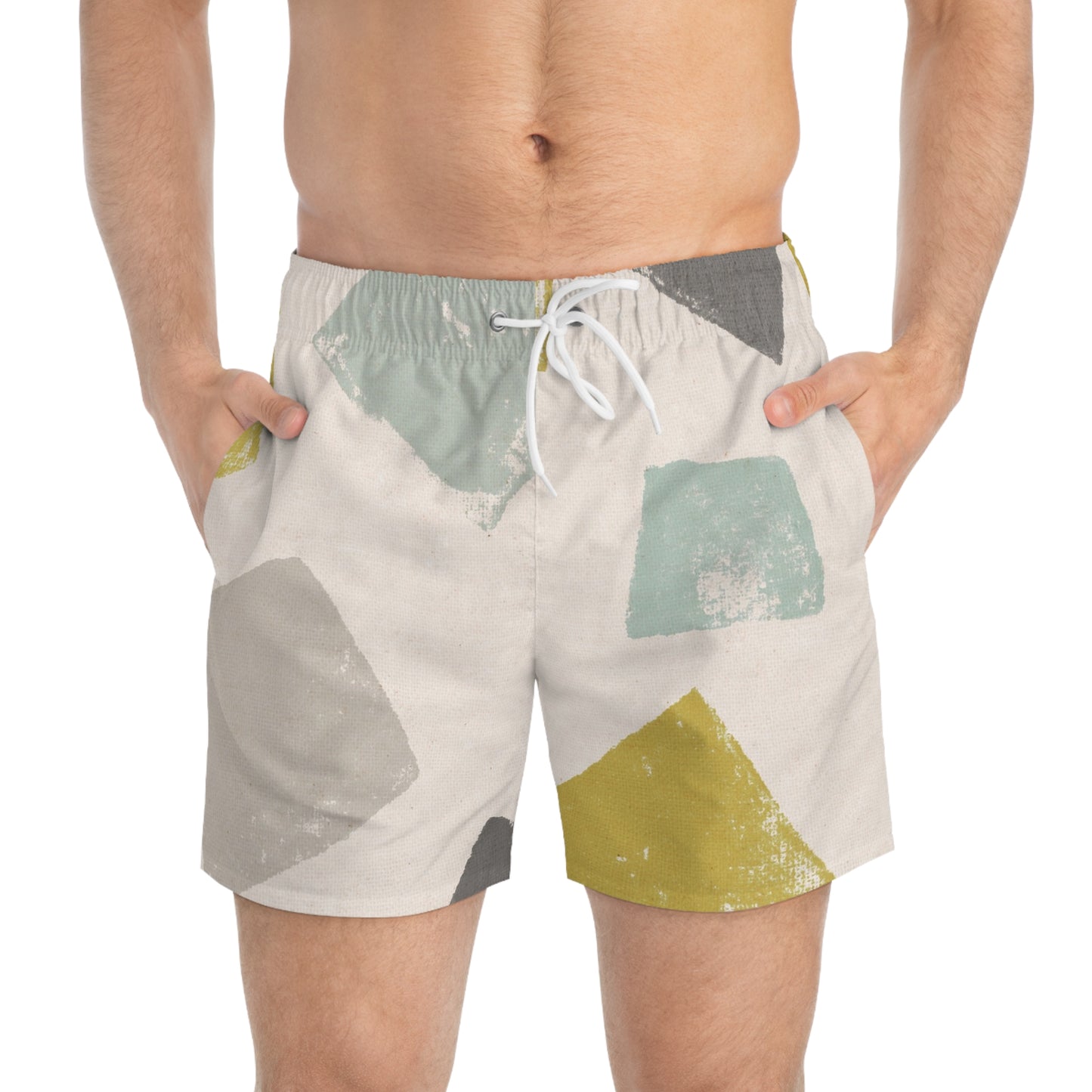 Chic Patterned Swim Trunks for Summer Fun, Beach Shorts, Pool Party Outfit, Vacation Wear, Relaxation Swimwear