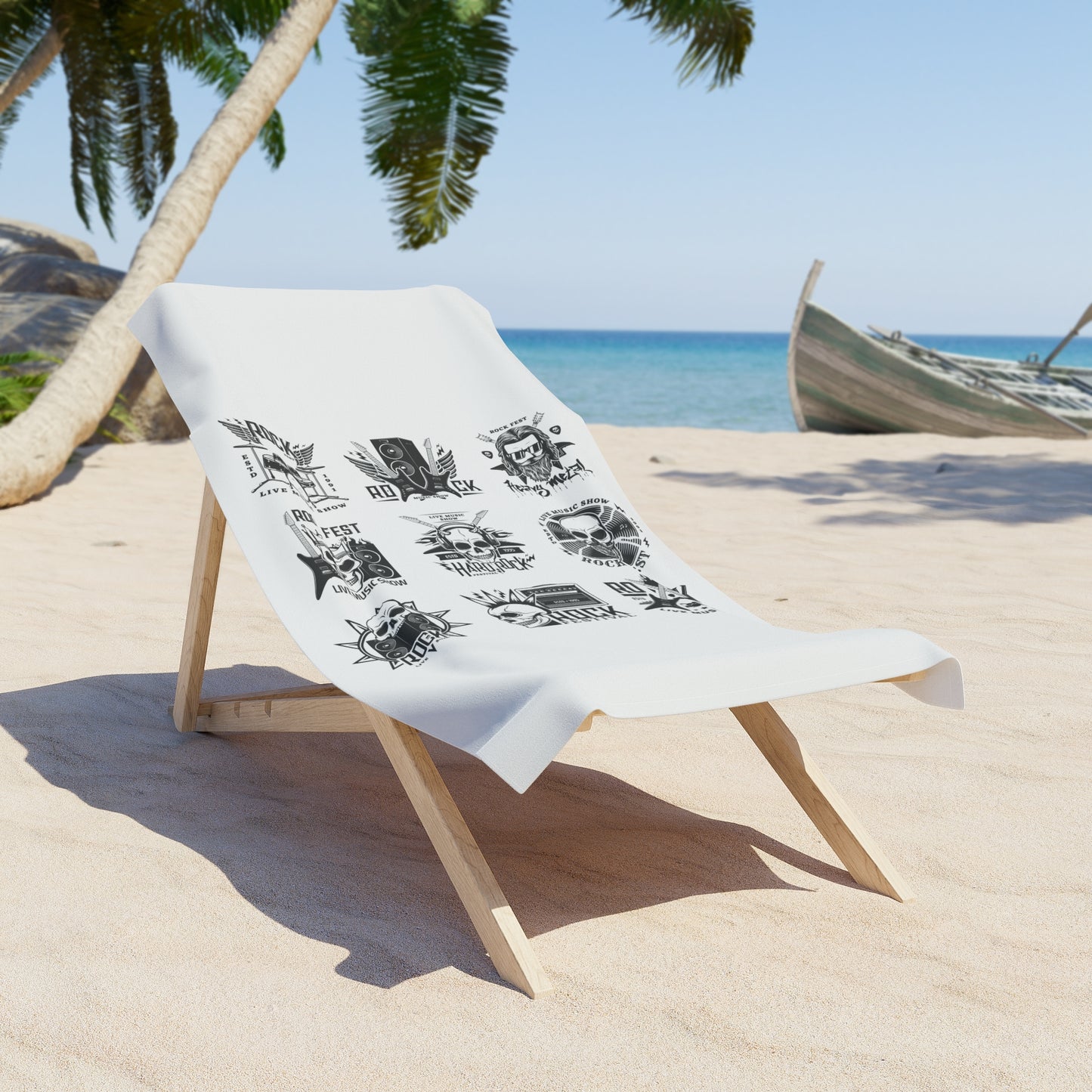 Rockin' Beach Towel - Stylish Sand and Sun Accessory, Perfect for Summer Fun, Beach Days, Pool Parties, Gift for Music Lovers, Unique [...]