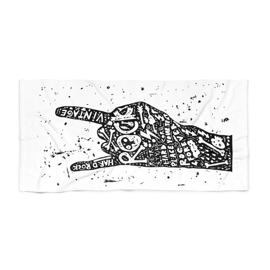 Rock On Beach Towel - Rock Music Lover's Towel, Summer Pool Accessory, Concert Gift, Vacation Essential, Cool Beach Gear