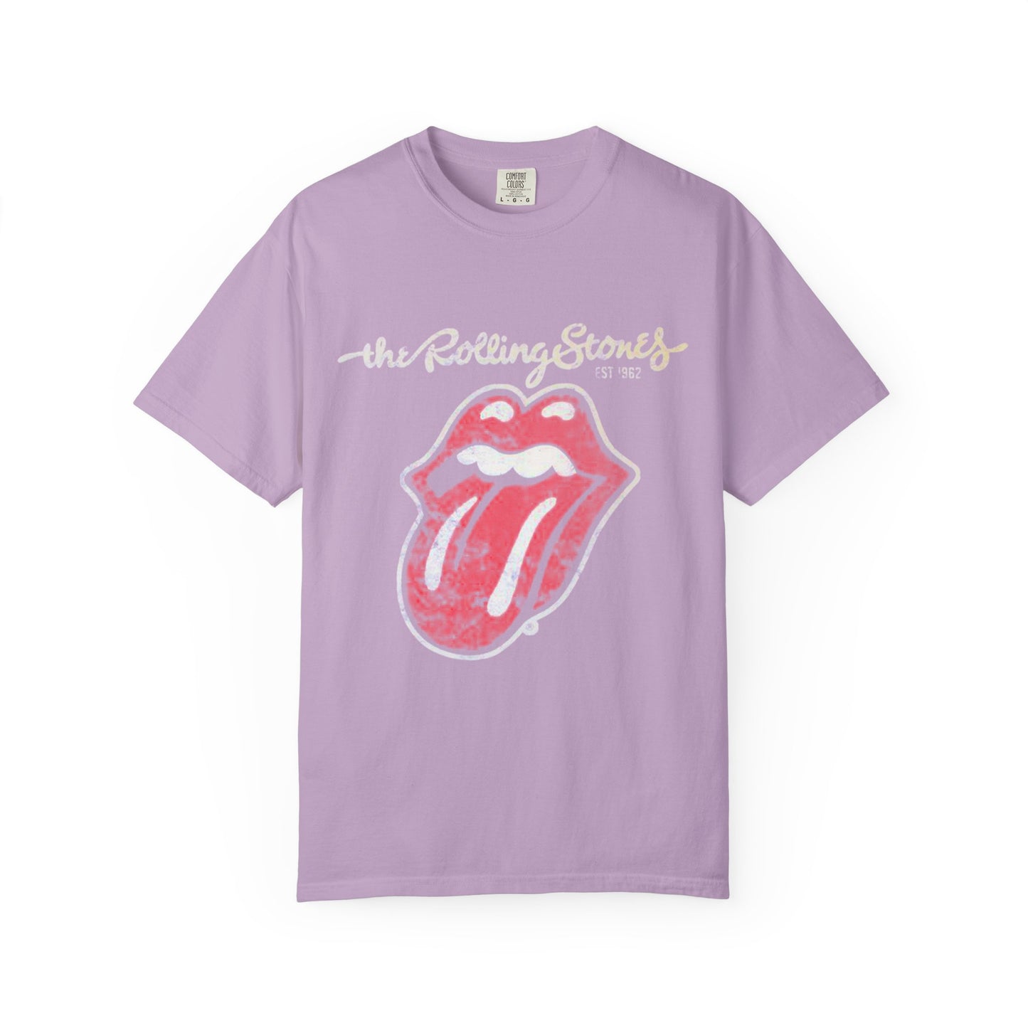 Vintage Rolling Stones Inspired T-Shirt, Rock Music Tee, Unisex Garment-Dyed Shirt, Cozy Casual Wear, Gift for Music Lovers, Concert Attire