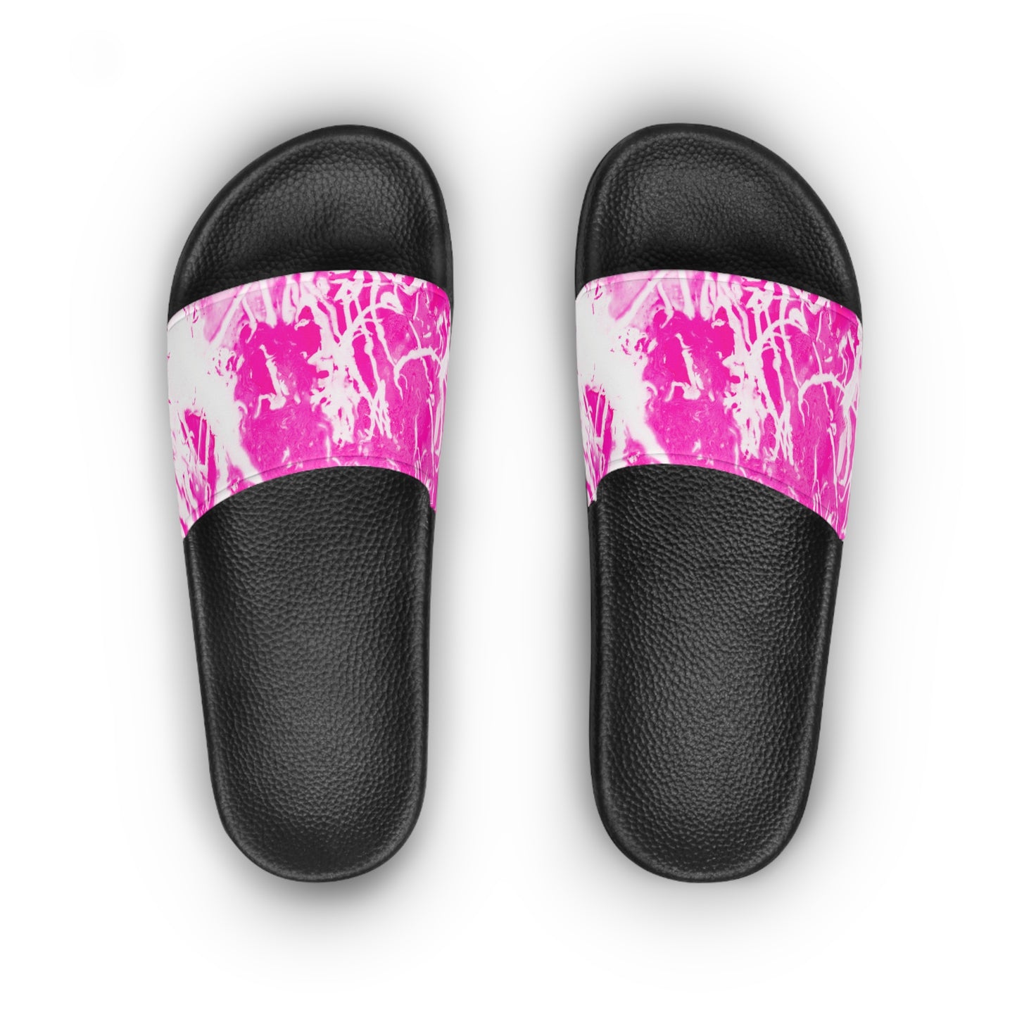 Trendy Women's Slide Sandals with Pink Marble Design, Stylish Pool Slides, Comfortable Beach Footwear, Summer Essentials, Gift for Her