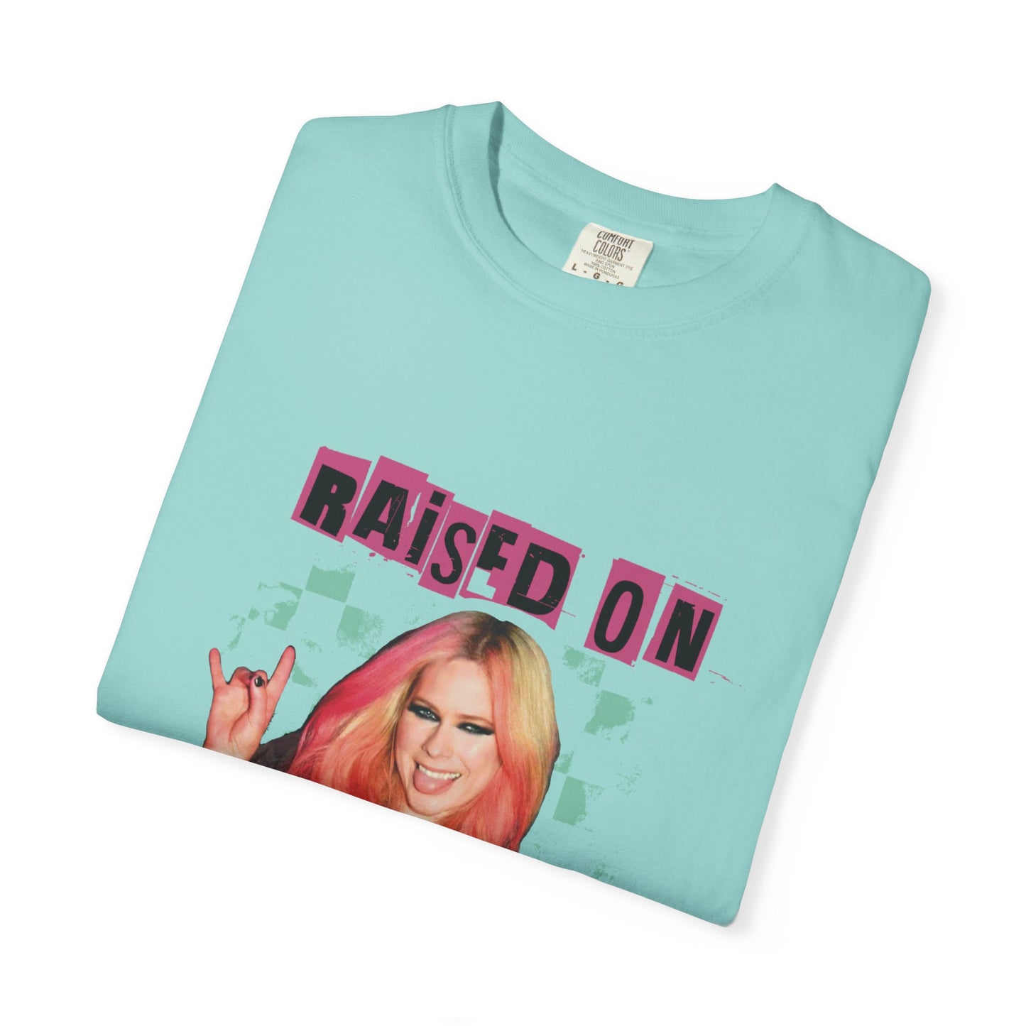 Unisex Retro Music Tee - Raised on Avril Lavigne, Vintage Band Shirt, Gift for Music Lovers, Festival Wear, Cool Graphic T-shirt