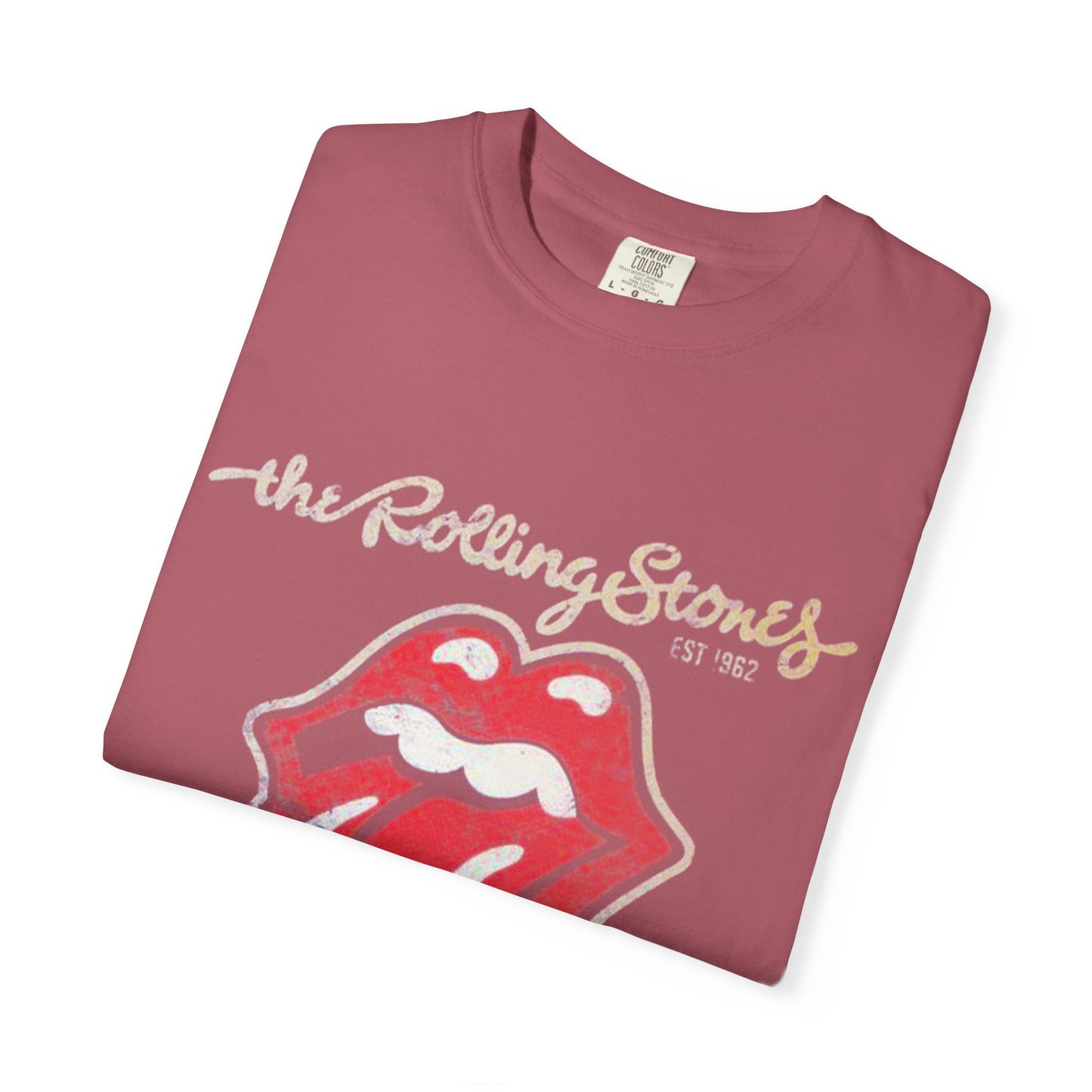 Vintage Rolling Stones Inspired T-Shirt, Rock Music Tee, Unisex Garment-Dyed Shirt, Cozy Casual Wear, Gift for Music Lovers, Concert Attire