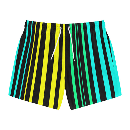 Vibrant Striped Swim Trunks for Summer Fun