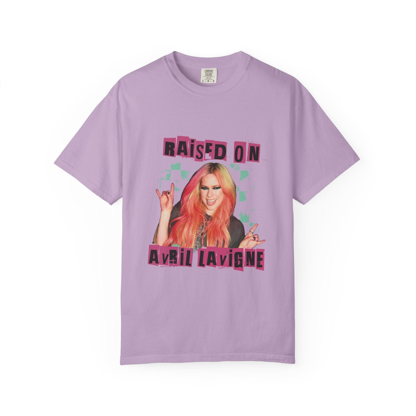Unisex Retro Music Tee - Raised on Avril Lavigne, Vintage Band Shirt, Gift for Music Lovers, Festival Wear, Cool Graphic T-shirt