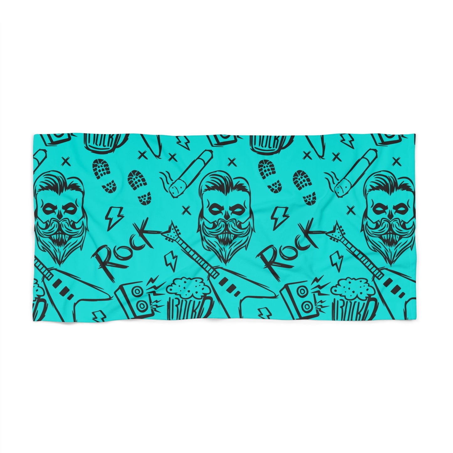 Rock 'n' Roll Beach Towel