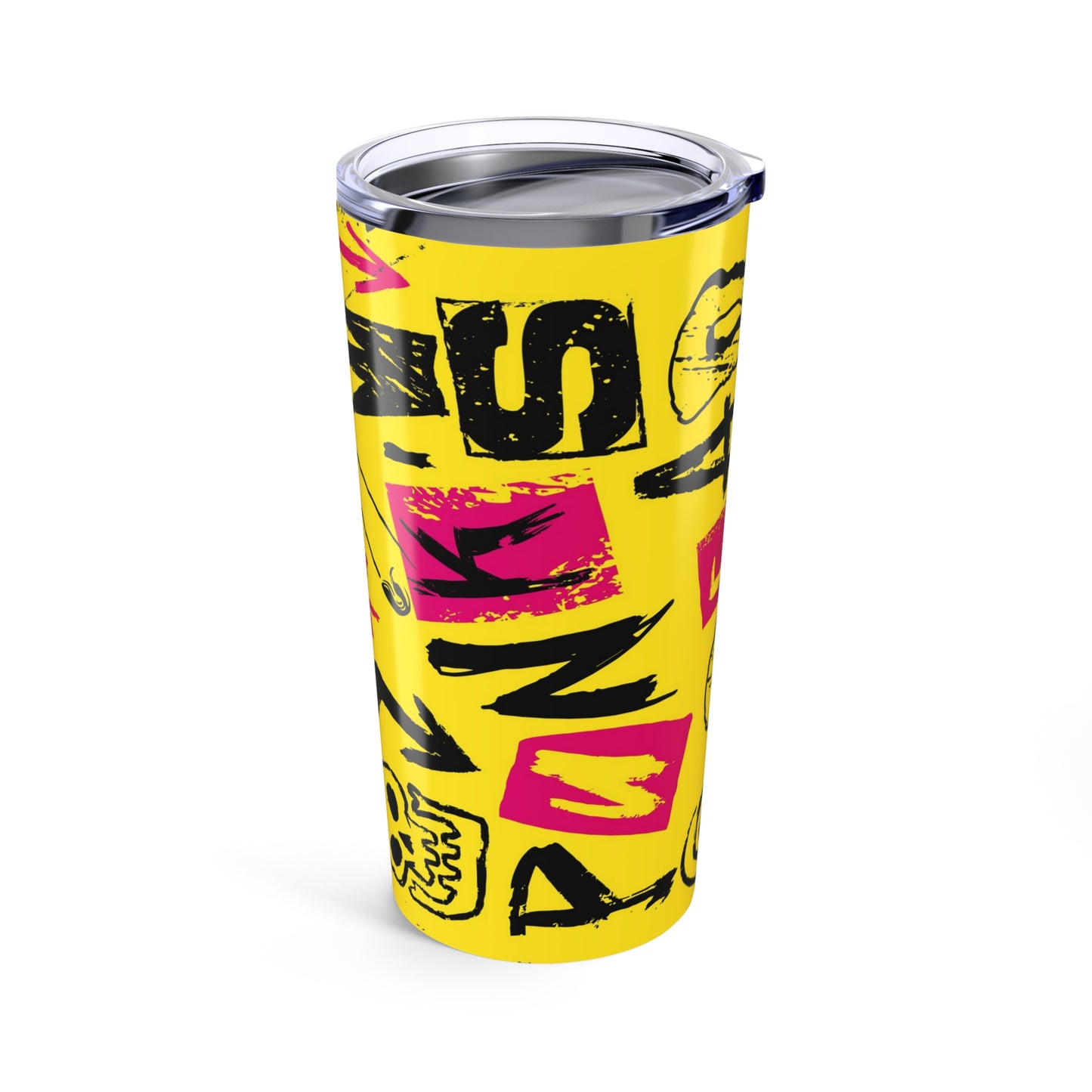Vibrant Graffiti Tumbler, Rocker Travel Mug, 20oz Insulated Cup for Music Lovers, Gift for Her, Cool Drinkware for Concerts
